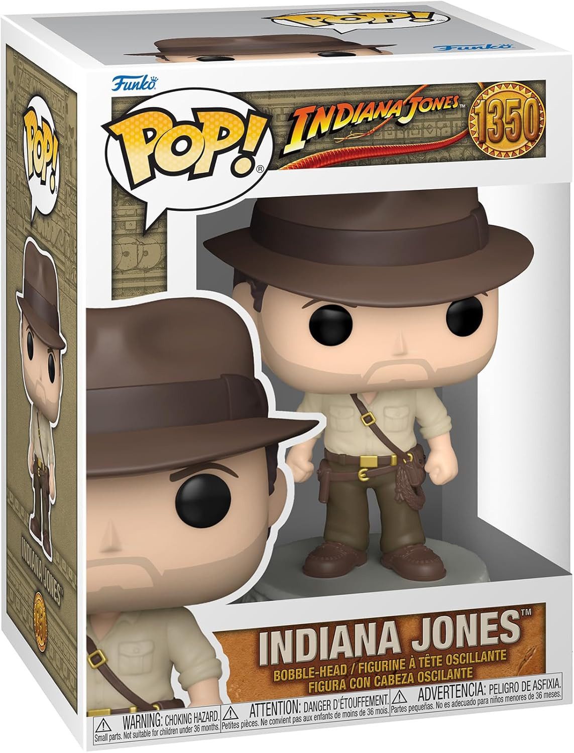 Funko Actionfigur Indiana Jones POP! Movies Vinyl Figur Indiana Jones 9 cm, (1-tlg), detailreiche Figur aus Vinyl