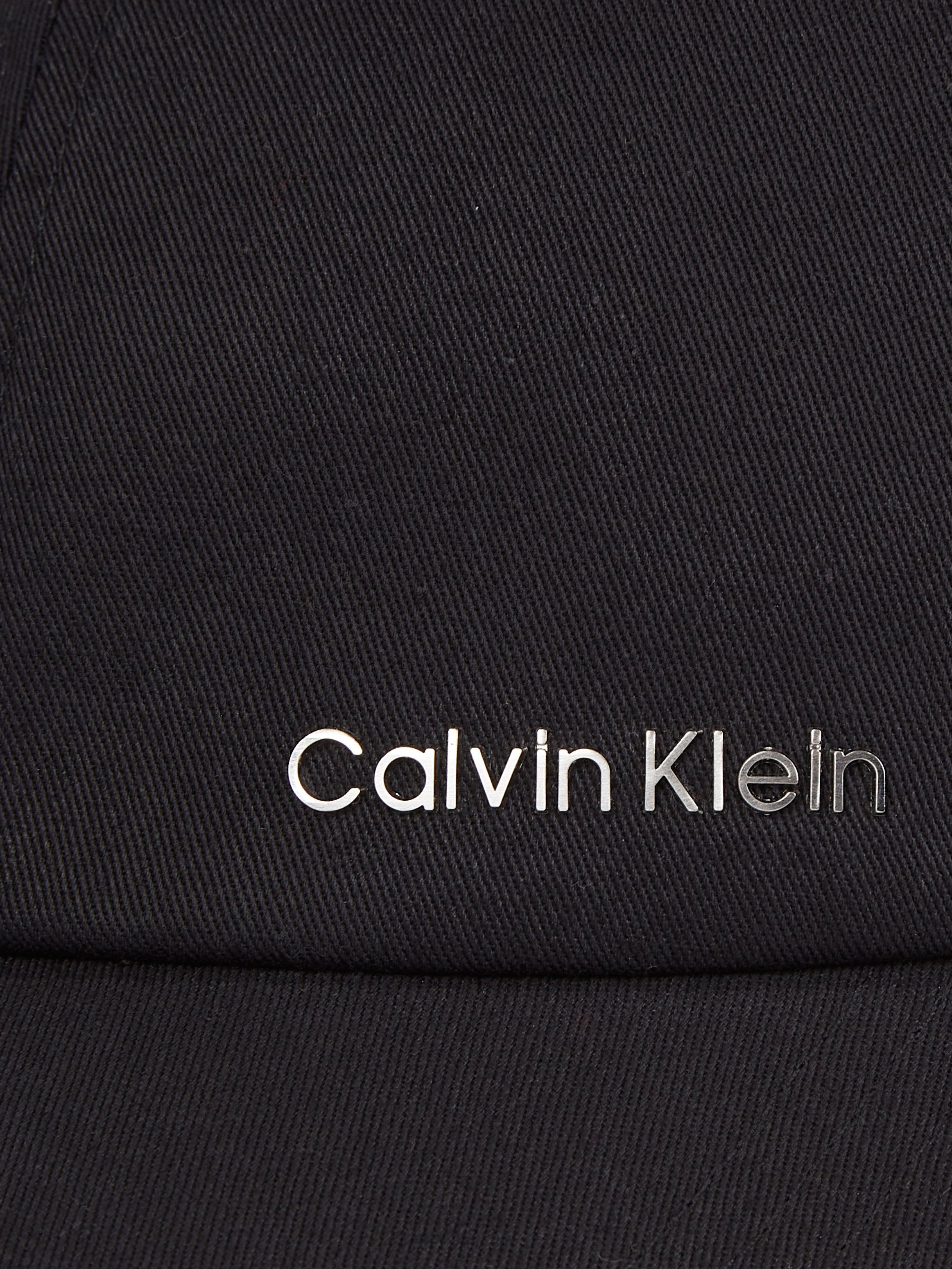 Cap Klein Baseball CAP Calvin Black METAL BB Ck LETTERING