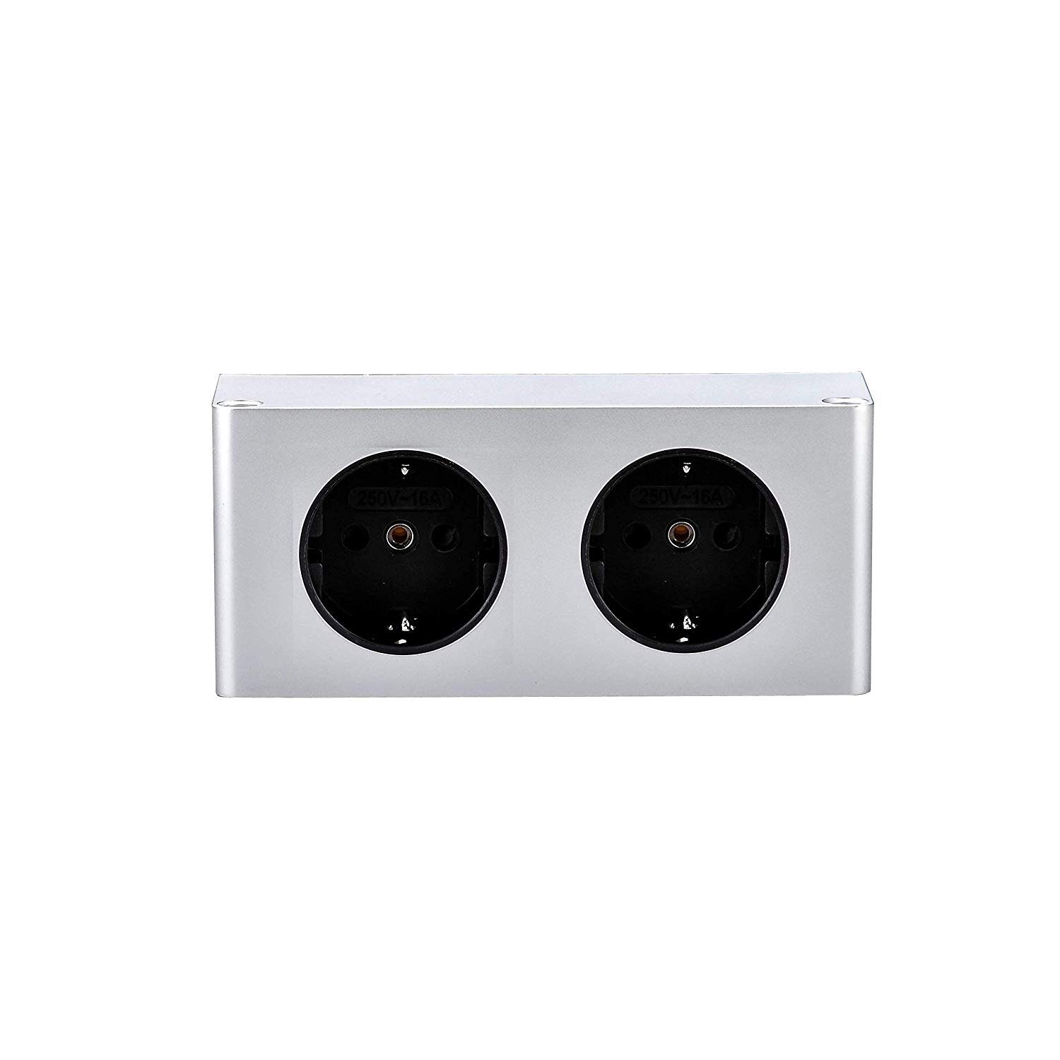 kalb Steckdose 2-fach Steckdosenleiste, 2x 230V Steckdosen, Kabel ohne Stecker