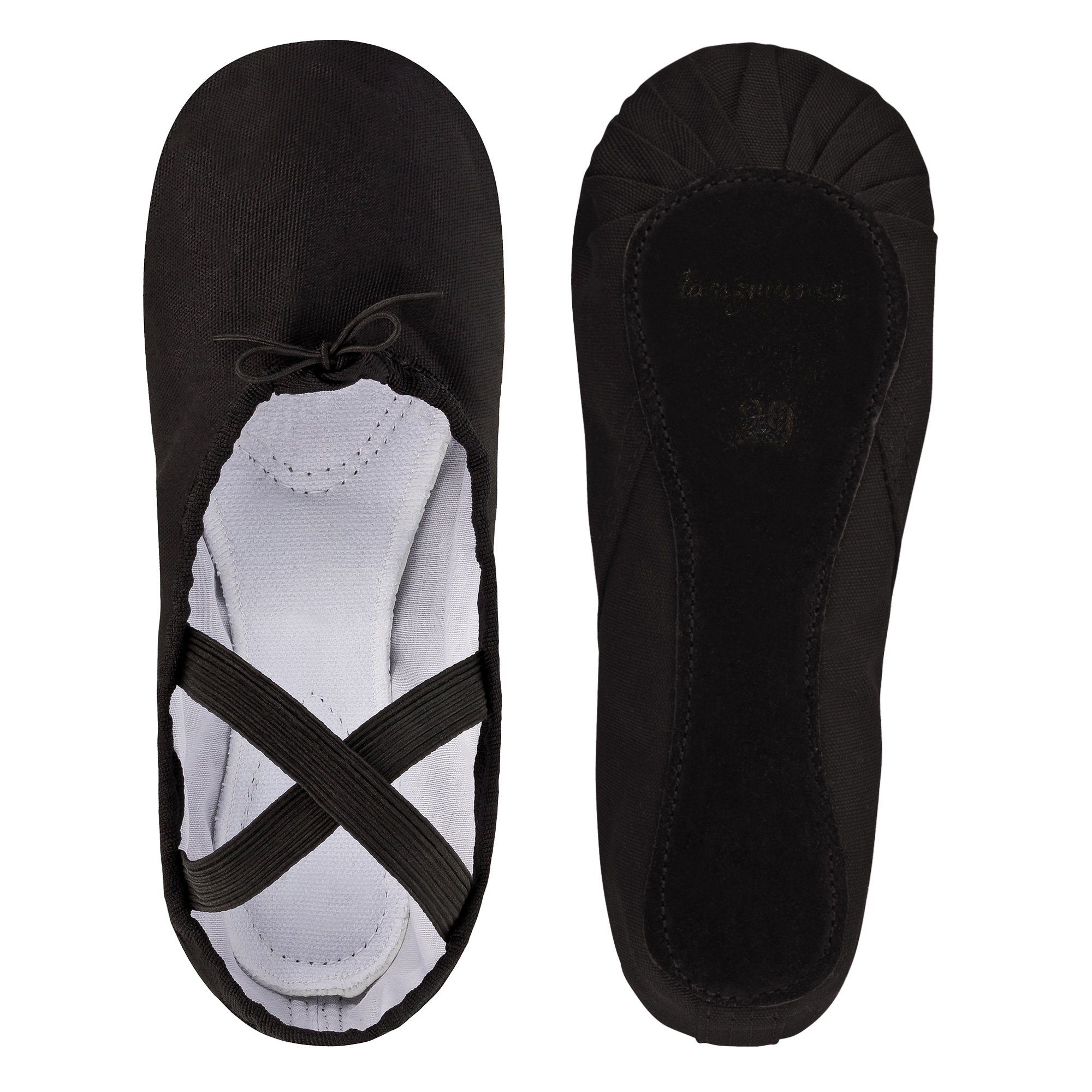 tanzmuster Ballettschuhe Dani mit ganzer Ledersohle Tanzschuh Ballettschläppchen für Mädchen – Bild 4 von 5