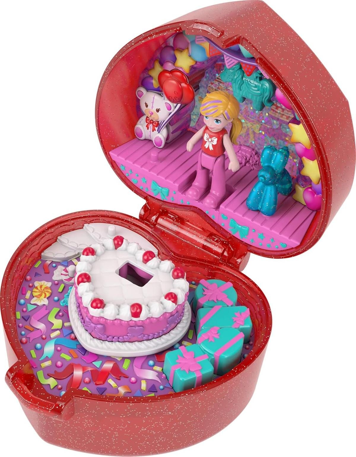 Mattel® Minipuppe Mattel Polly Pocket Schatullen-Spielset Schmuckkästchen Puppe 4+ JGK21