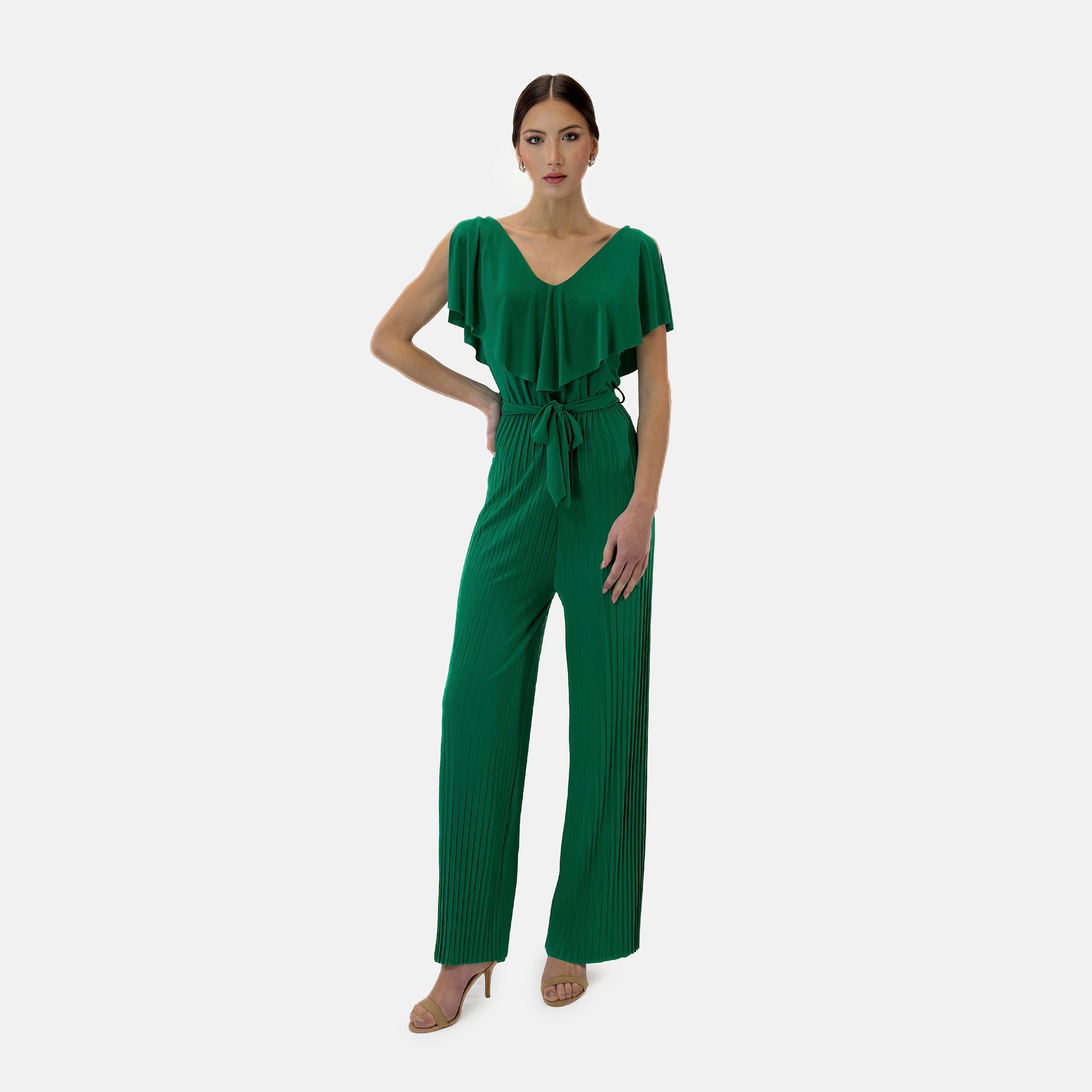 Elara Jumpsuit Elara Damen Jumpsuit V-Schnitt günstig online kaufen