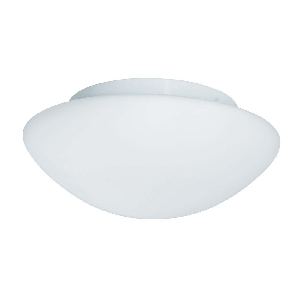 etc-shop Deckenstrahler, Leuchtmittel nicht inklusive, Decken Lampe Stahl Leuchte Opal Glas Weiß Dimmbar IP44 Bade Zimmer