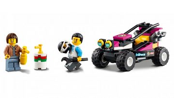 LEGO® Konstruktionsspielsteine LEGO® City - Rennbuggy-Transporter, (Set, 210 St)