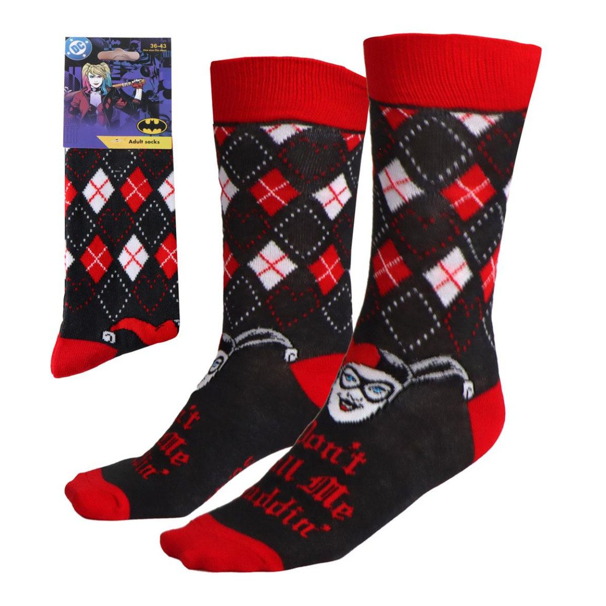 Cerda Socken Harley Quinn Ein-Paar Baumwollsocken Freizeit und Alltagssocken 36-43