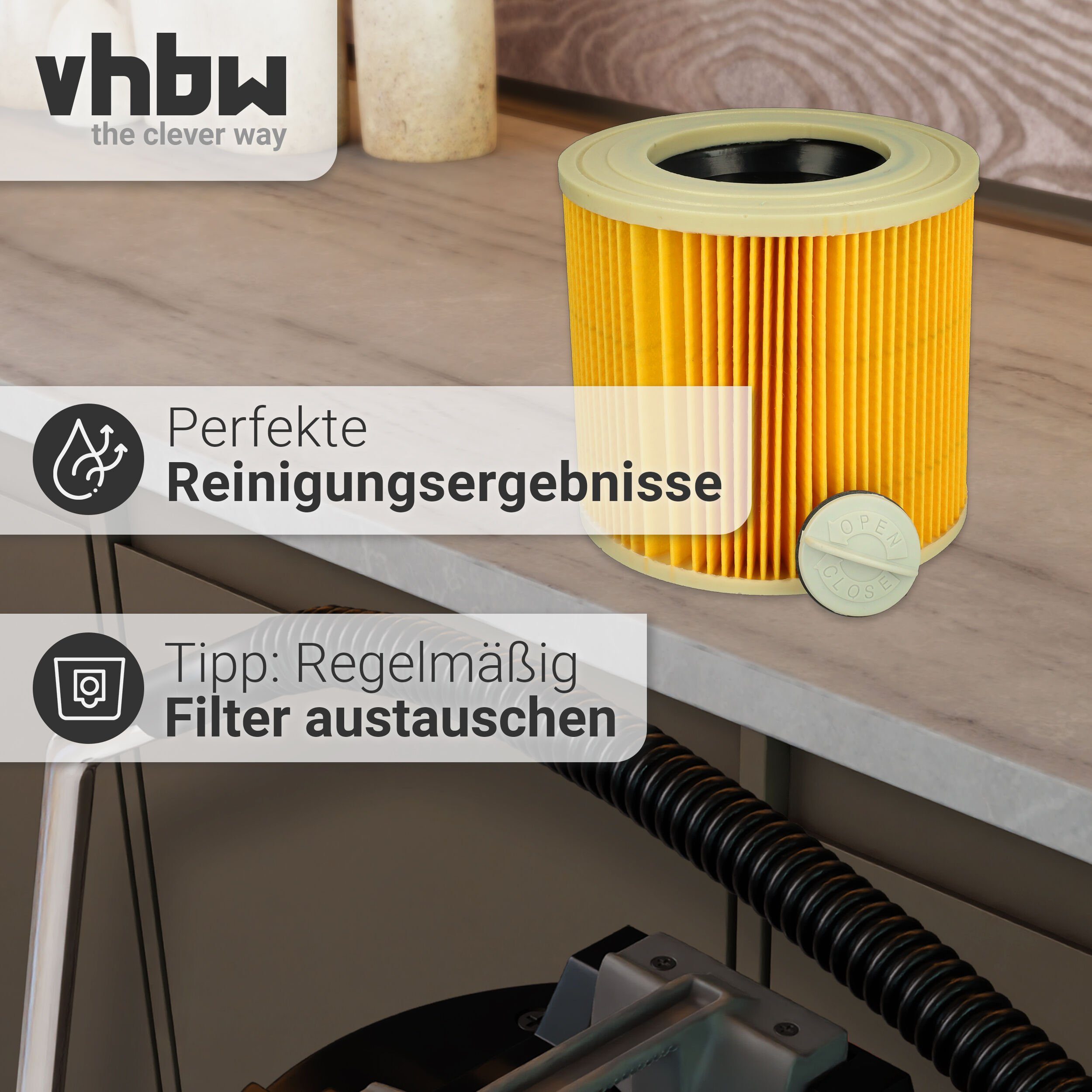 Ersatz-Patronenfilter Für Kärcher A 2234 Pt - Originalersatz Gelb