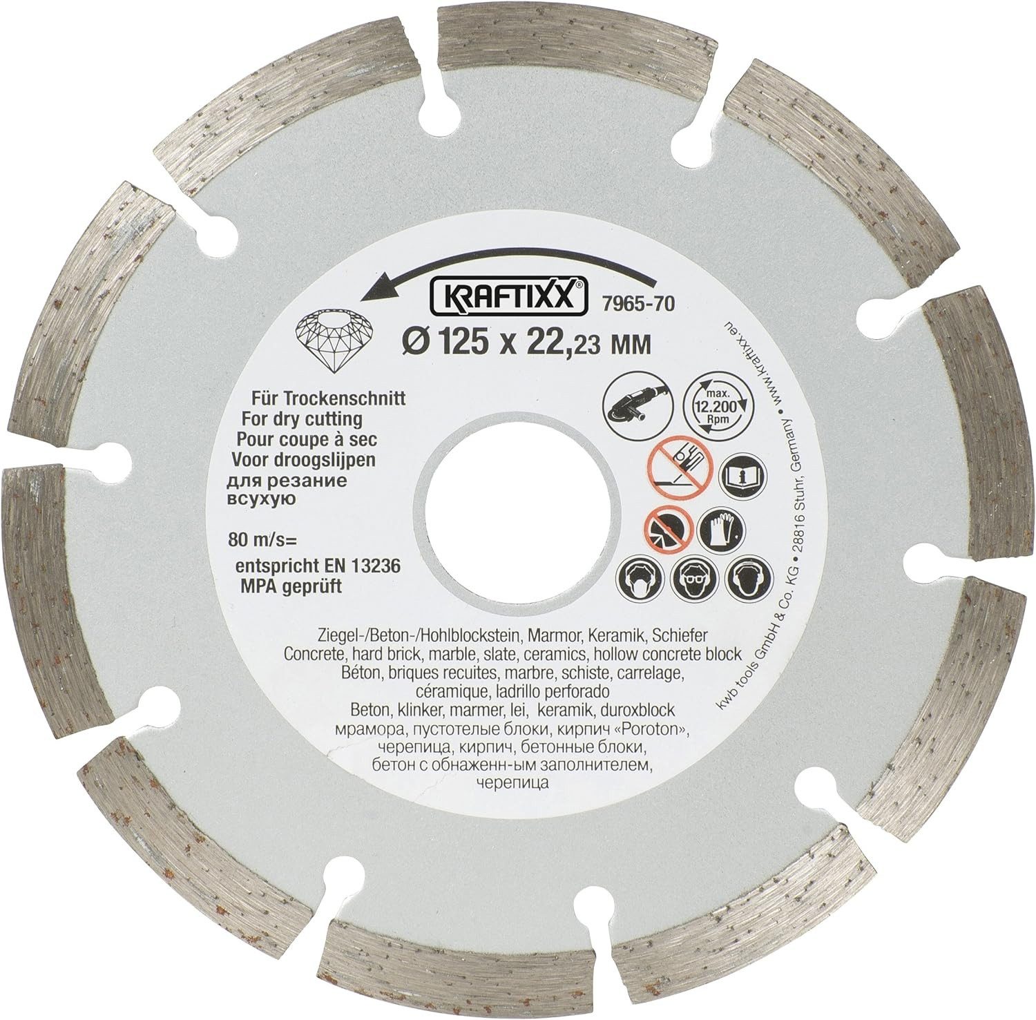 kwb Kreissägeblatt kwb Kraftixx Dia Trennscheibe Silver - Line Ø 125 mm, 125 mm x 22 mm, kwb Kraftixx Dia Trennscheibe Silver - Line Ø 125 mm, 125 mm x 22 mm