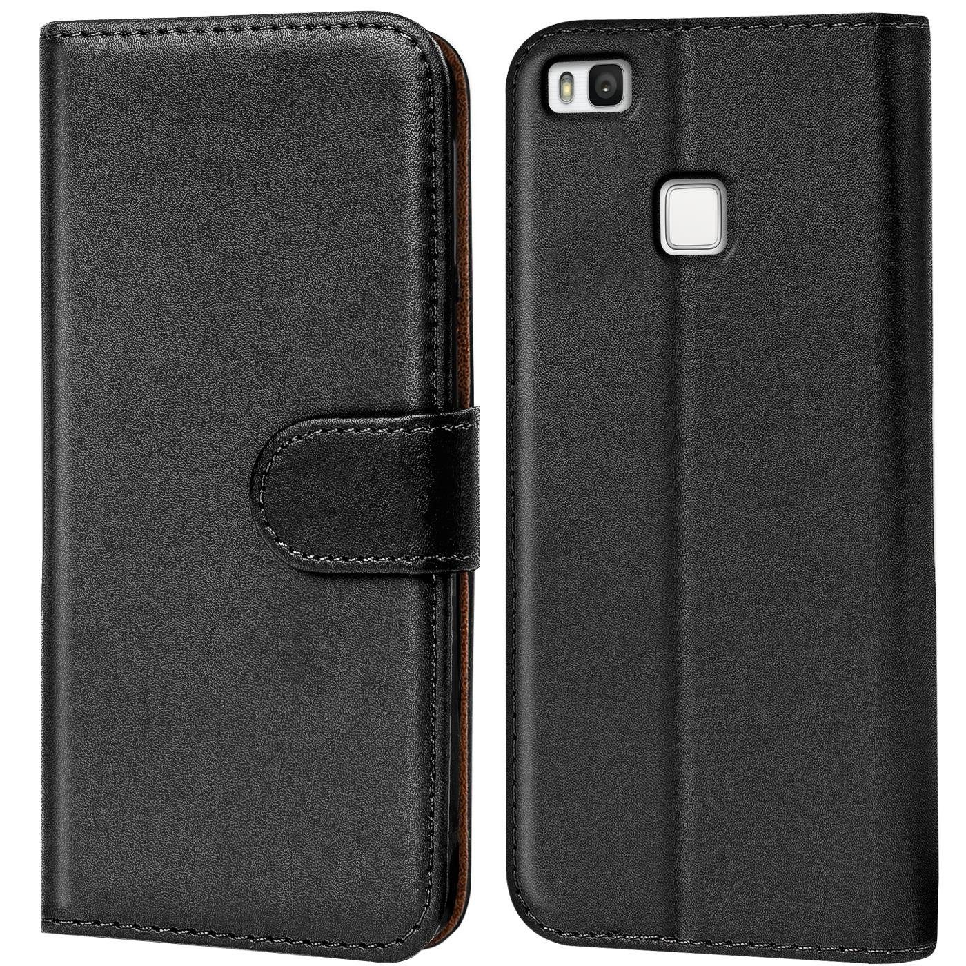CoolGadget Handyhülle Book Case Handy Tasche für Huawei P9 Lite 5,2 Zoll, Hülle Klapphülle Flip Cover für P9 Lite Schutzhülle stoßfest