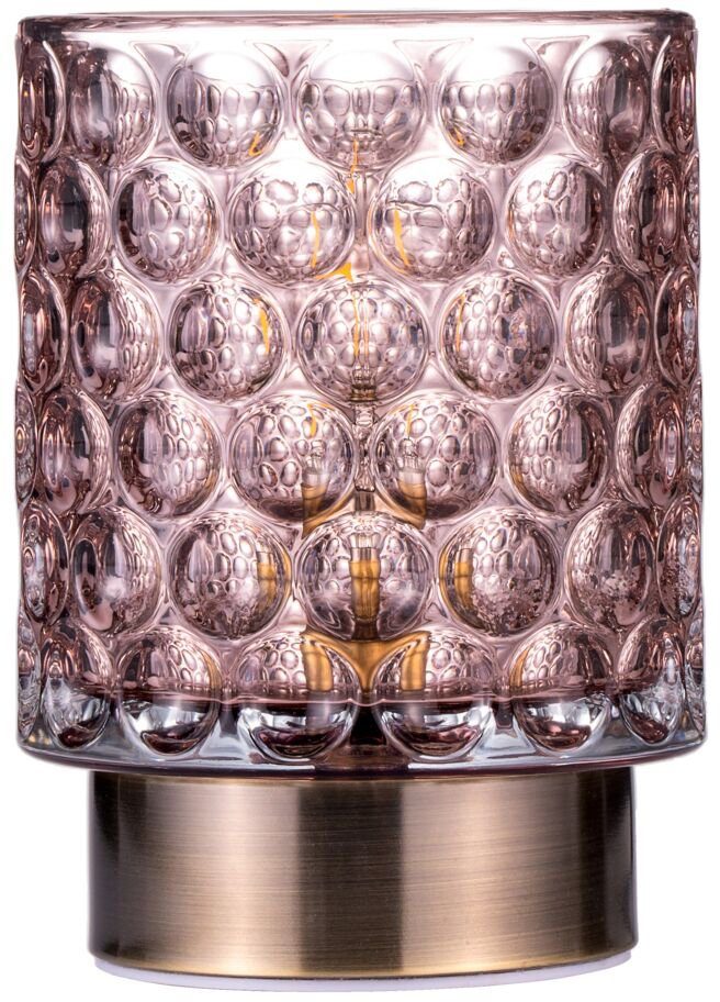 Pauleen Tischleuchte Bright Glamour mobile Tischlampe Rose/Messing, ohne  Leuchtmittel, Warmweiß, Batterbiebetrieben, Timerfunktion, Windlicht