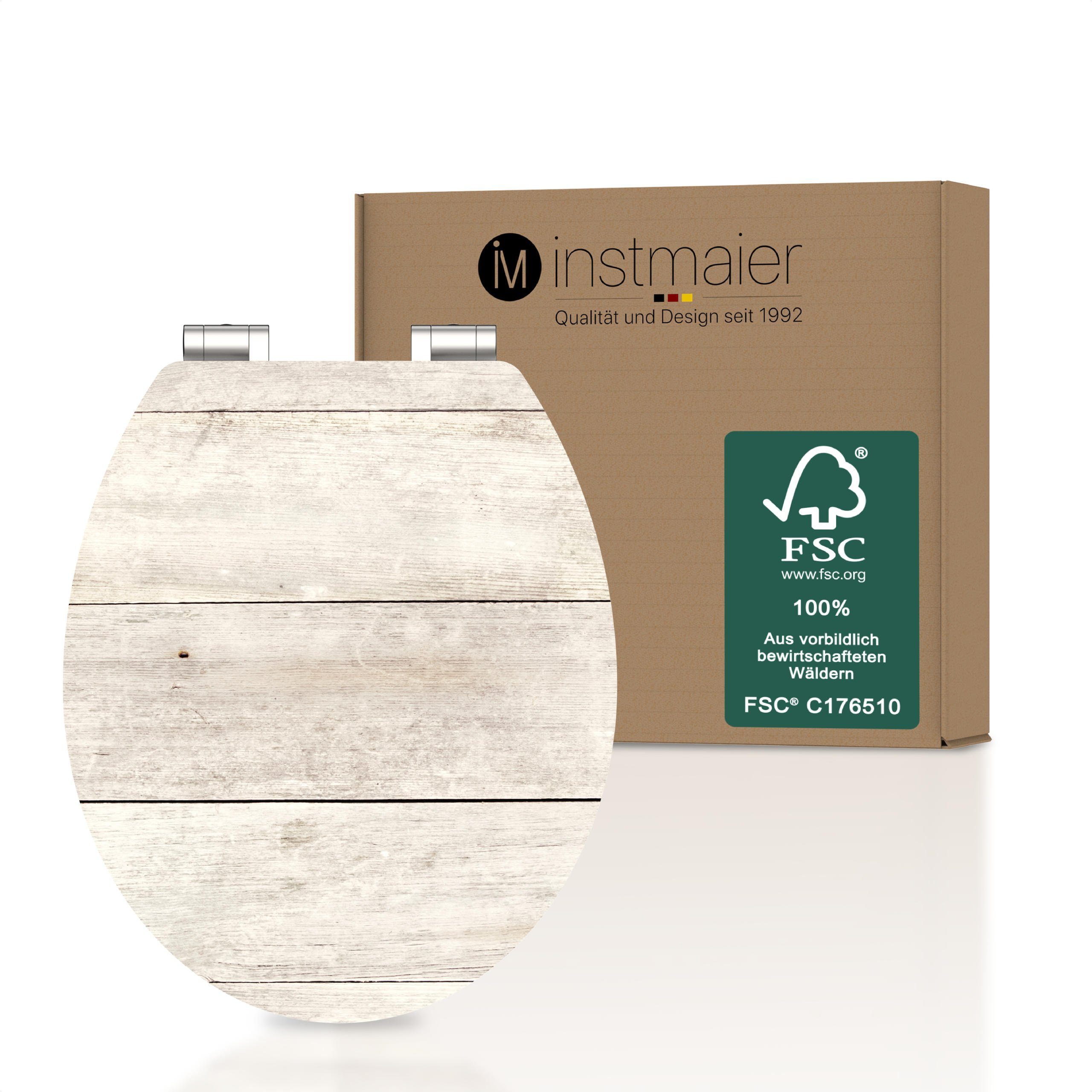 instmaier WC-Sitz Holz Toilettendeckel, Birkenholz-Optik, mit günstig online kaufen