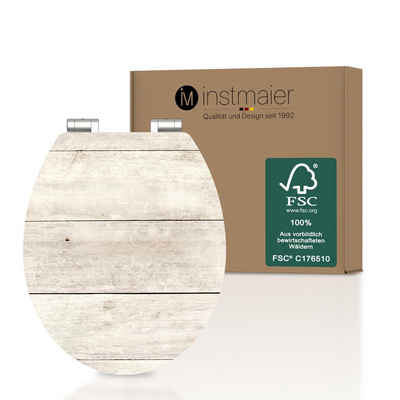 instmaier WC-Sitz »Holz Toilettendeckel«, Birkenholz-Optik, mit doppelter Absenkautomatik, aus nachhaltigem Holz