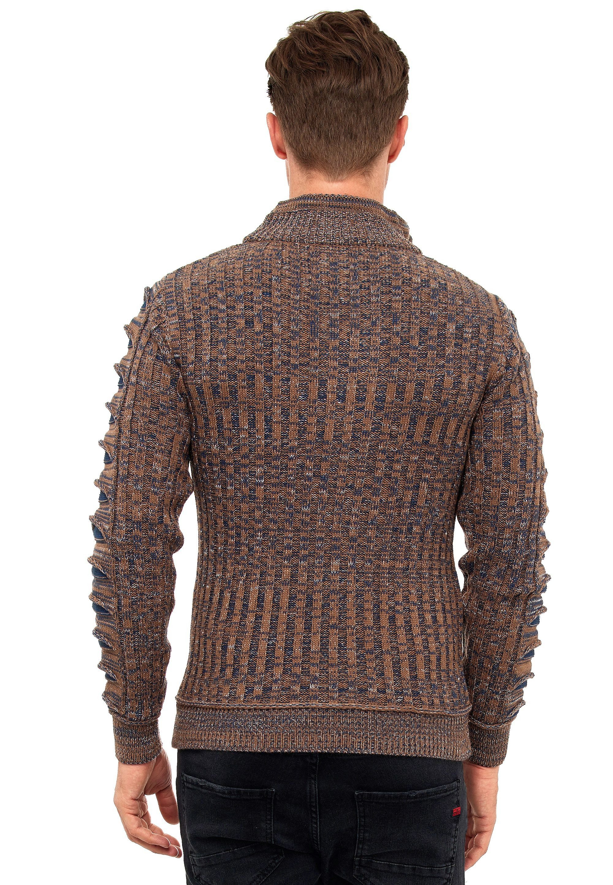 Rusty Neal Strickpullover mit stylischem Ausschnitt