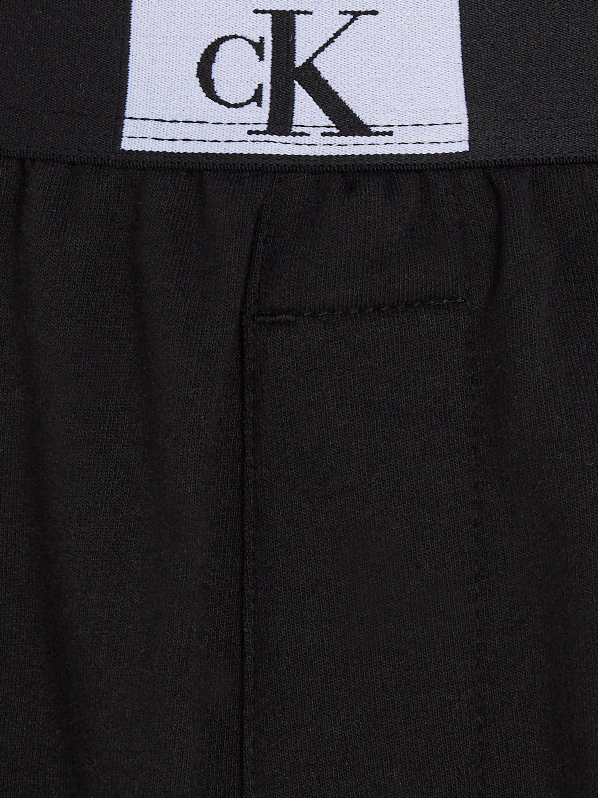 Logo-Elastikbund BLACK Calvin mit Underwear SHORT Schlafshorts Klein SLEEP Klein Calvin