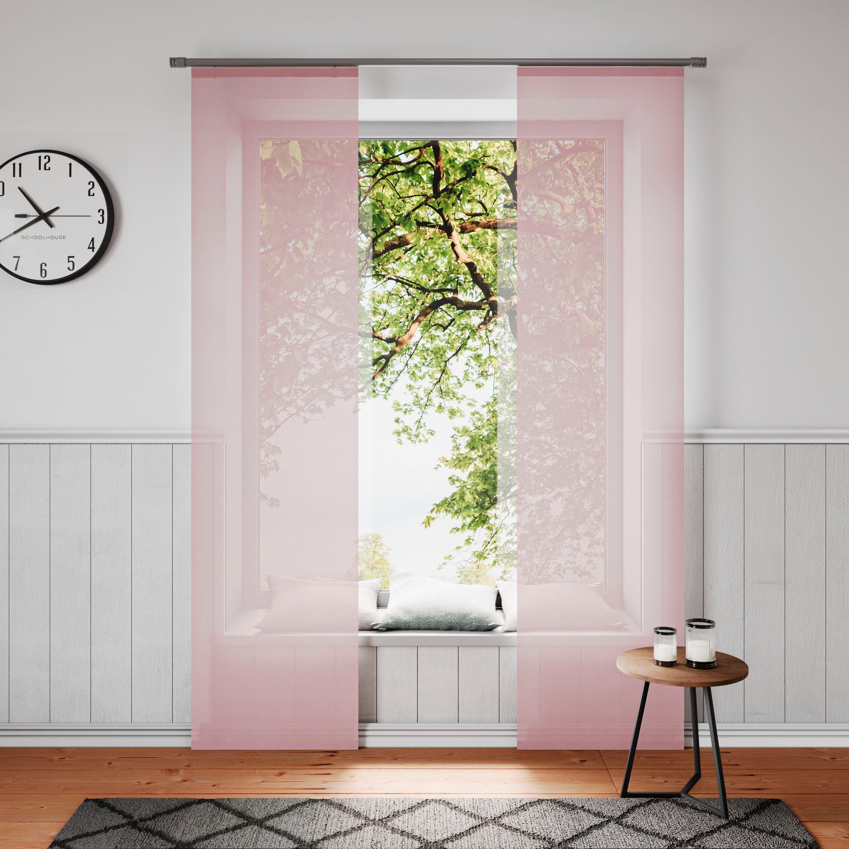 Neutex for you! Schiebegardine Galena Uni (1 St), Klettband, halbtransparen günstig online kaufen