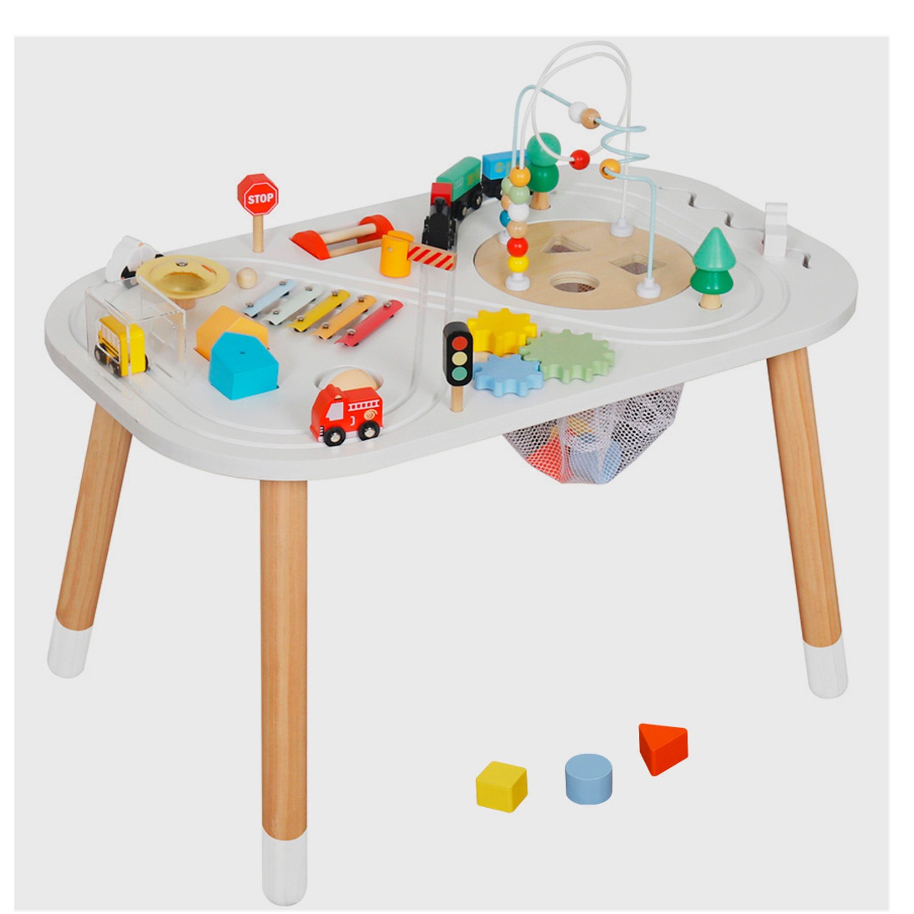 TikTakToo Motorikschleife Spieltisch Baby aus Holz Activity Tisch für Kinde günstig online kaufen