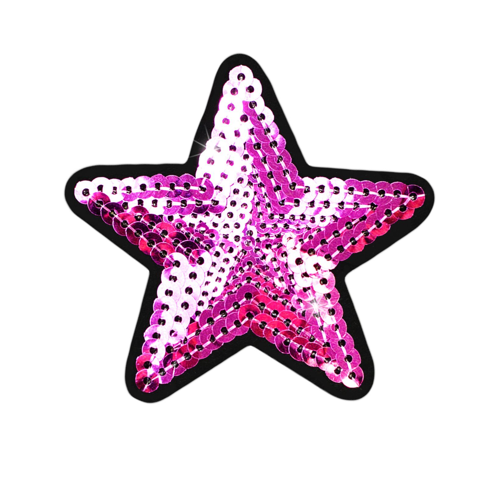 maDDma Пластырь 1 Pailletten Aufbügler Stern 70mm Farbauswahl, 100% Polyester, bubblegum