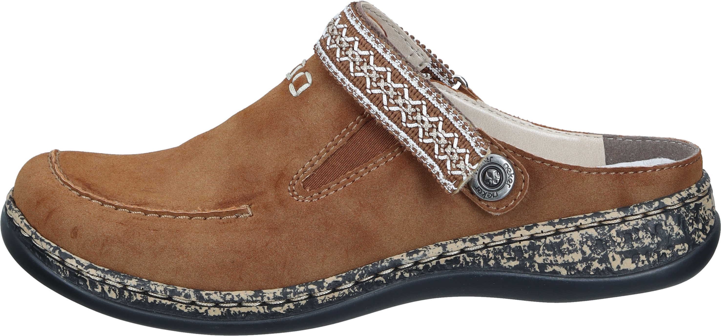 Rieker Pantoletten Pantolette aus strapazierfähigem Synthetik günstig online kaufen