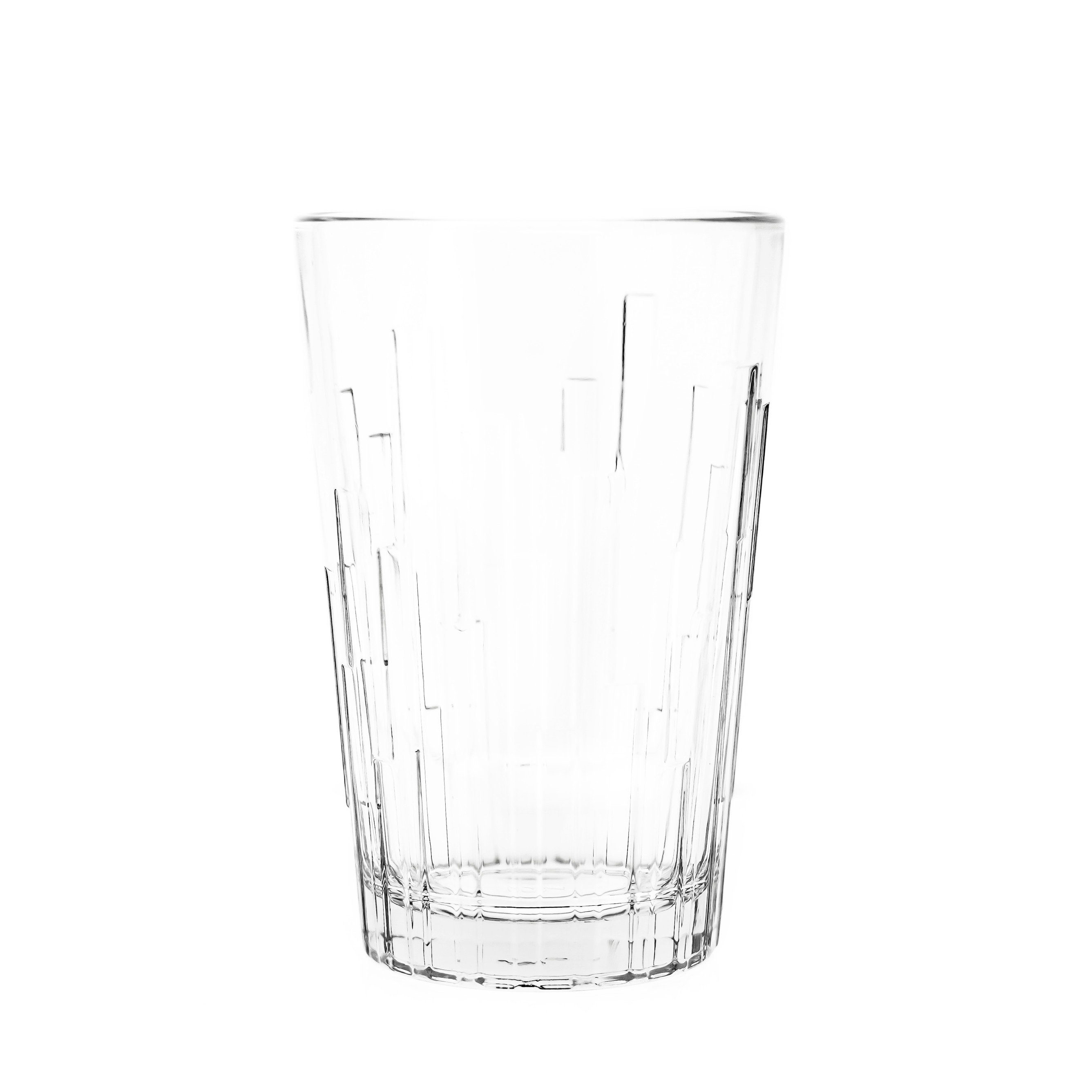 Pasabahce Gläser-Set 3er Gläser-Set Wassergläser Trinkgläser Saftgläser 330 ml mit Muster, 3-tlg.