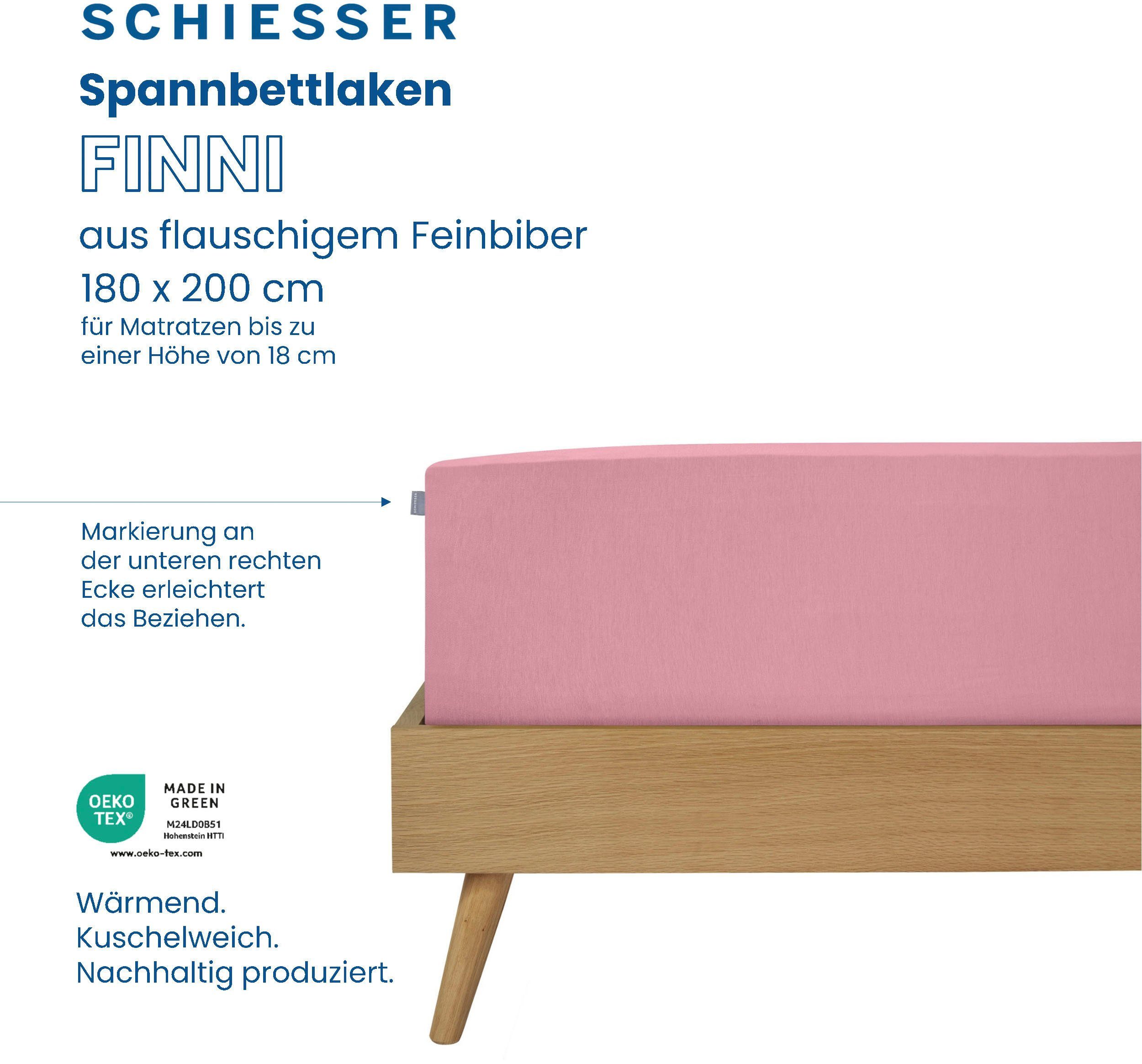 Schiesser Spannbettlaken Finni aus wärmender Baumwolle, günstig online kaufen