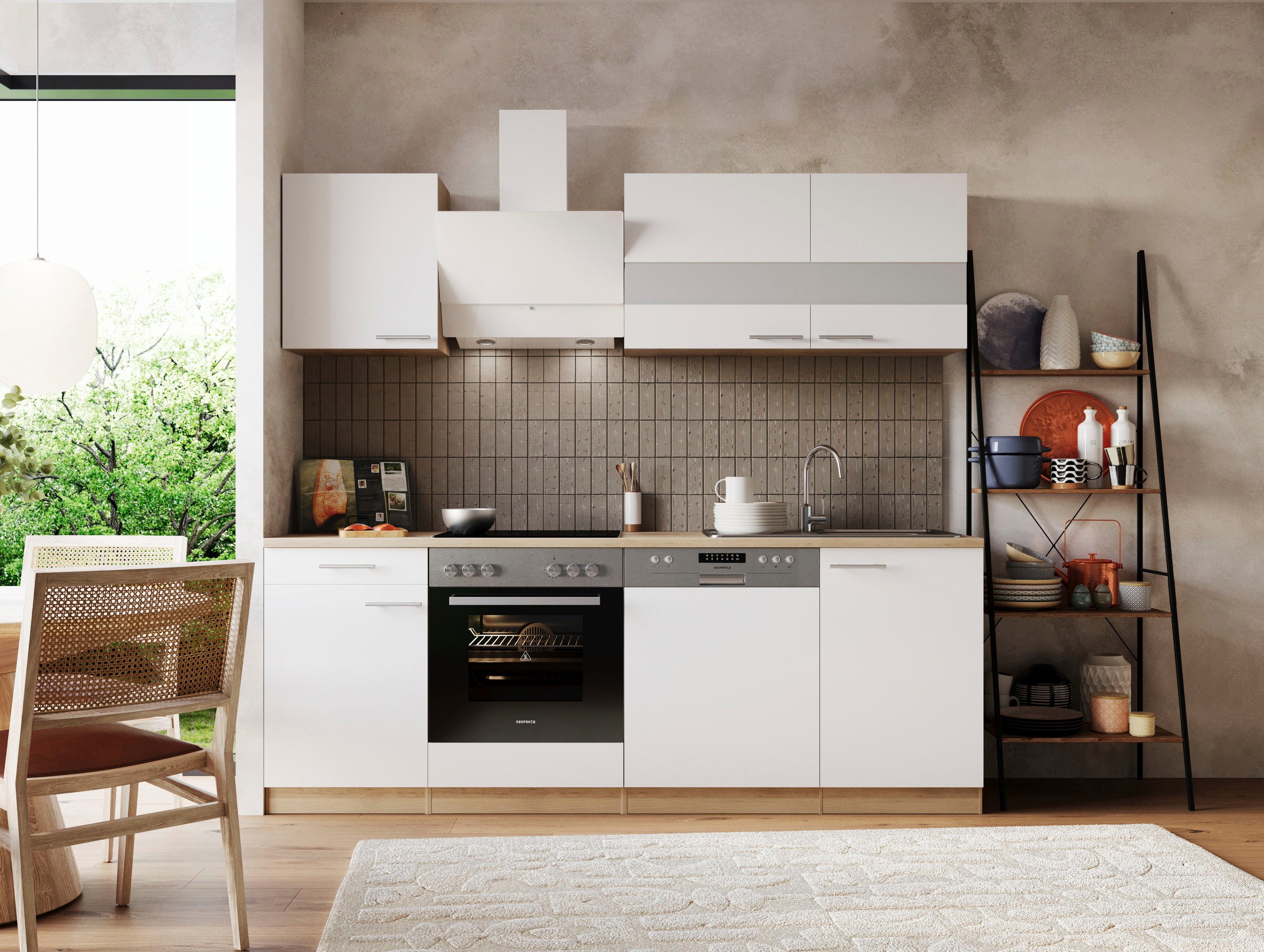 RESPEKTA Küche "Merle" Breite 220 cm, mit Soft-Close, in exklusiver Konfigu günstig online kaufen