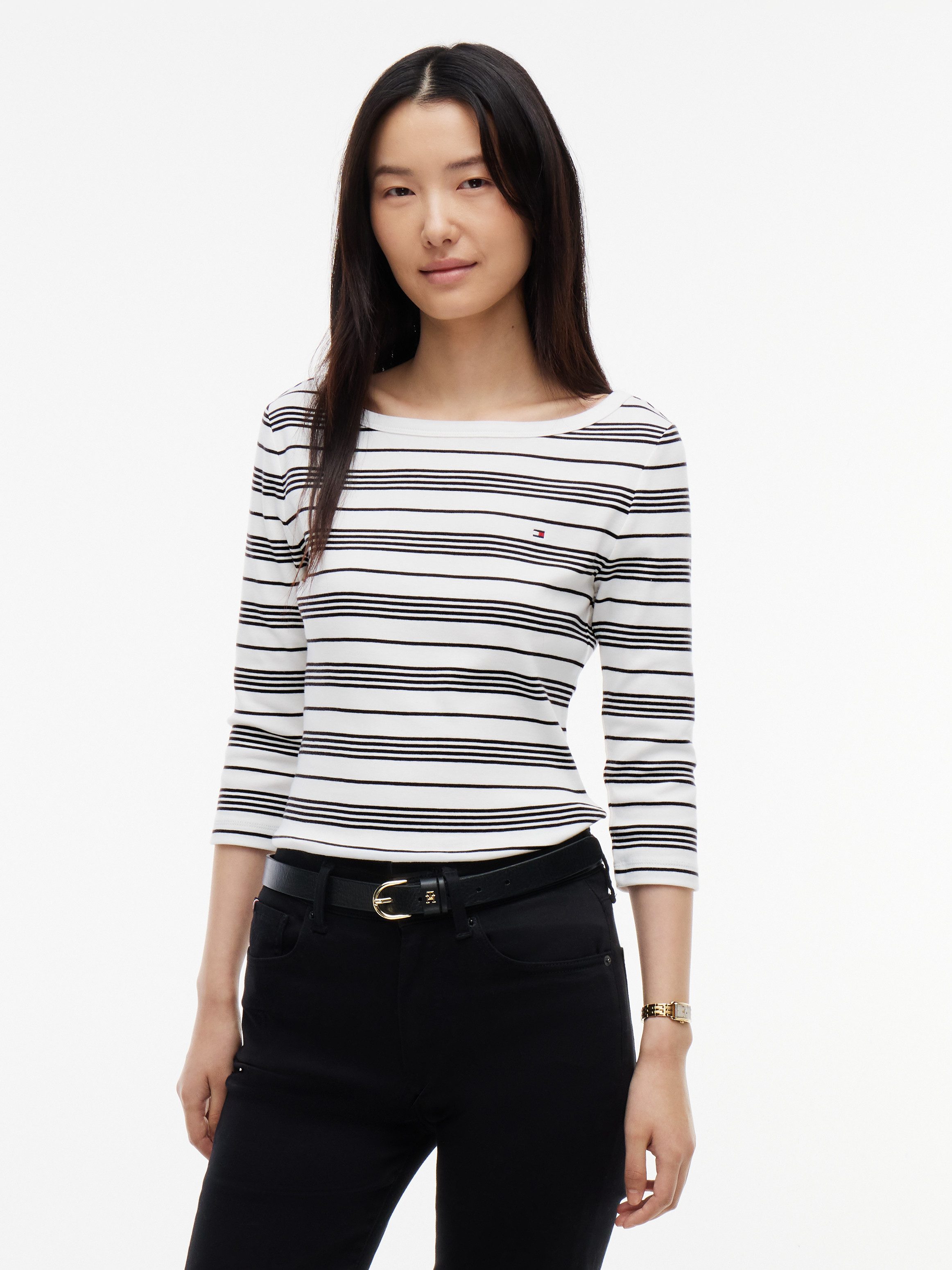 Tommy Hilfiger 3/4-Arm-Shirt CODY BOAT-NK 3/4 SLV TEE Baumwolle