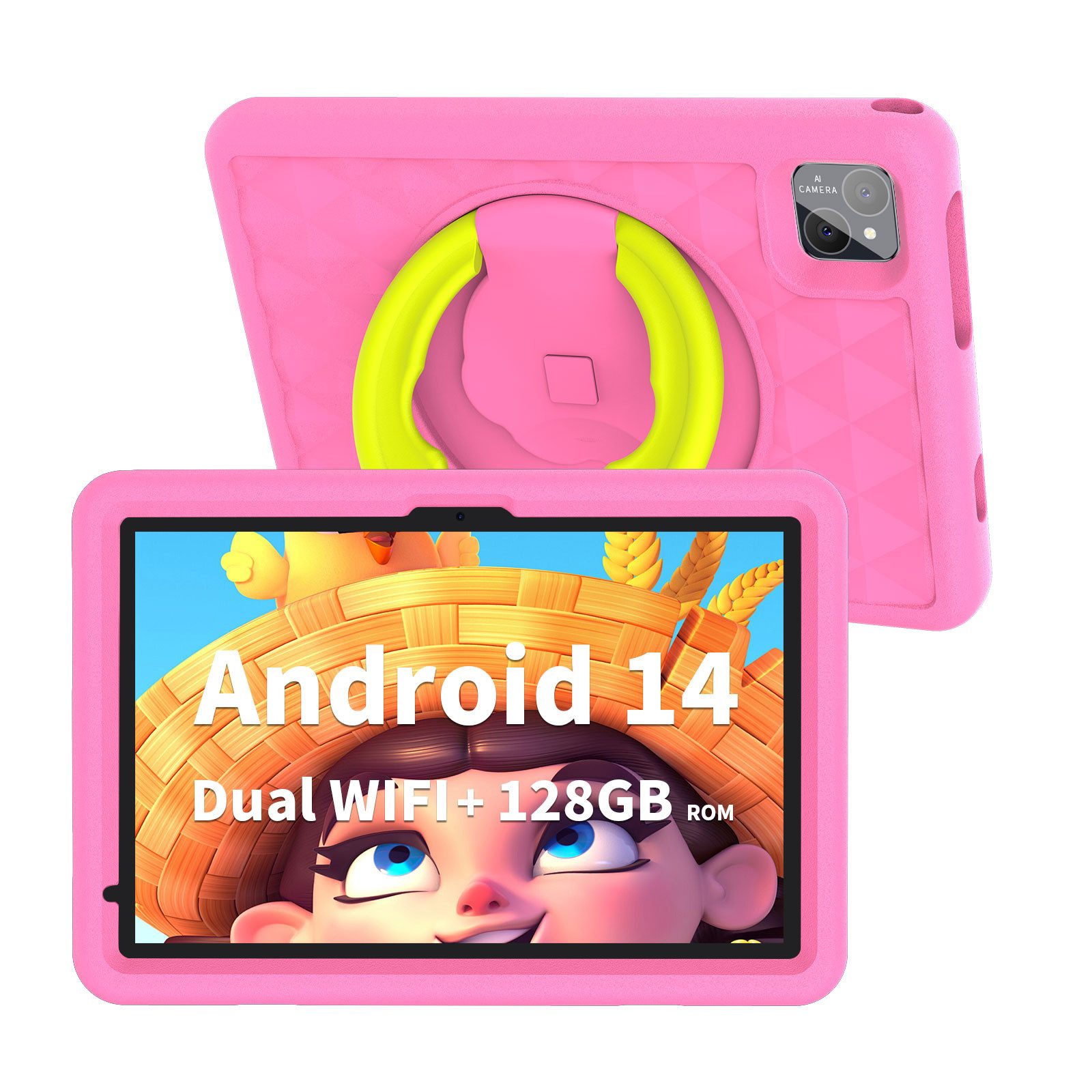 VASOUN Lerntablet TAB 11 für Kinder, 4 GB RAM, 128 GB ROM, iWAWA, Dual WiFi, (1-tlg), 8000mAh Akku Rosa