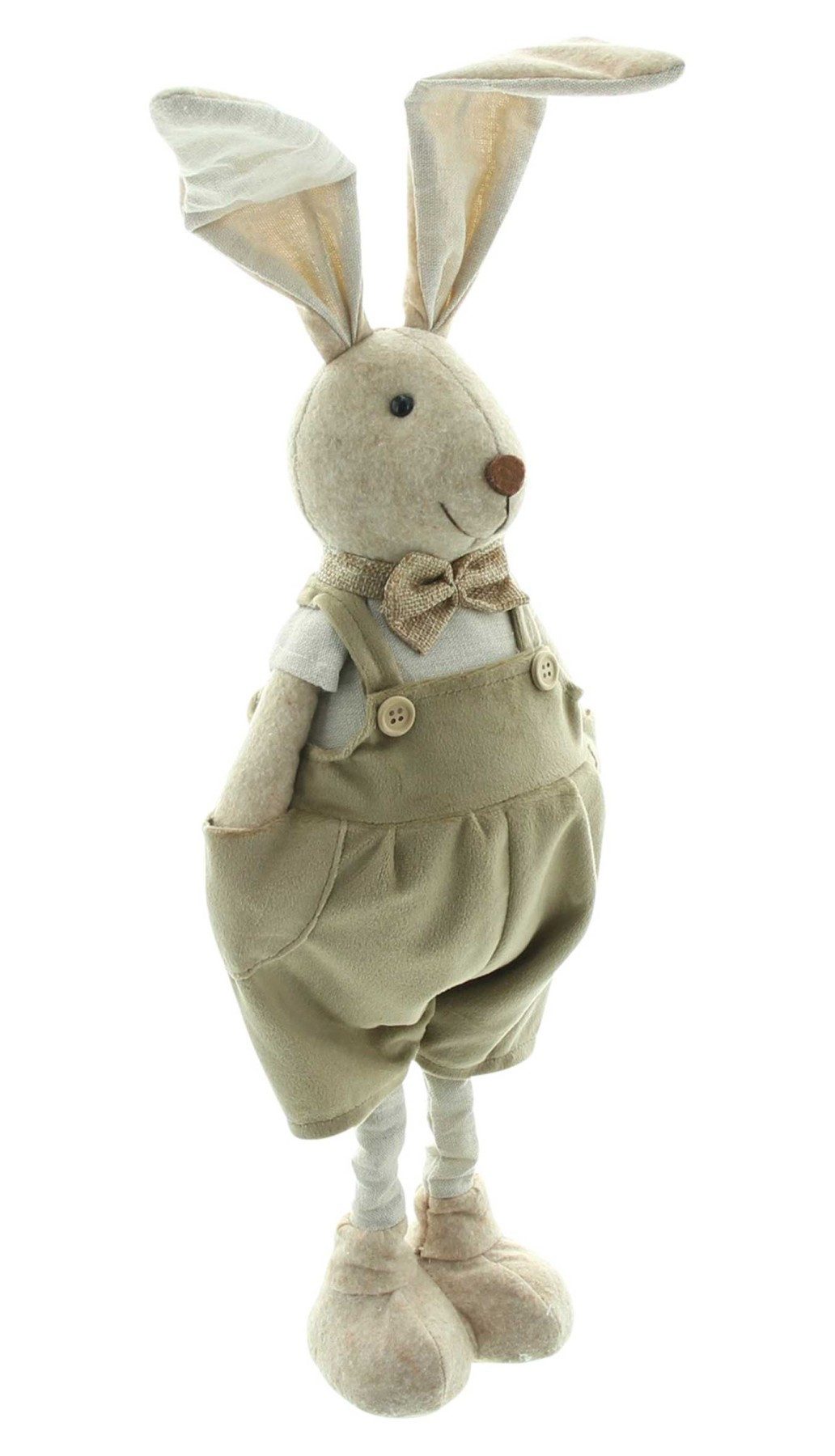Dekoleidenschaft Dekofigur "Hase mit Latzhose" 46 cm hoch, Textil Osterhase günstig online kaufen