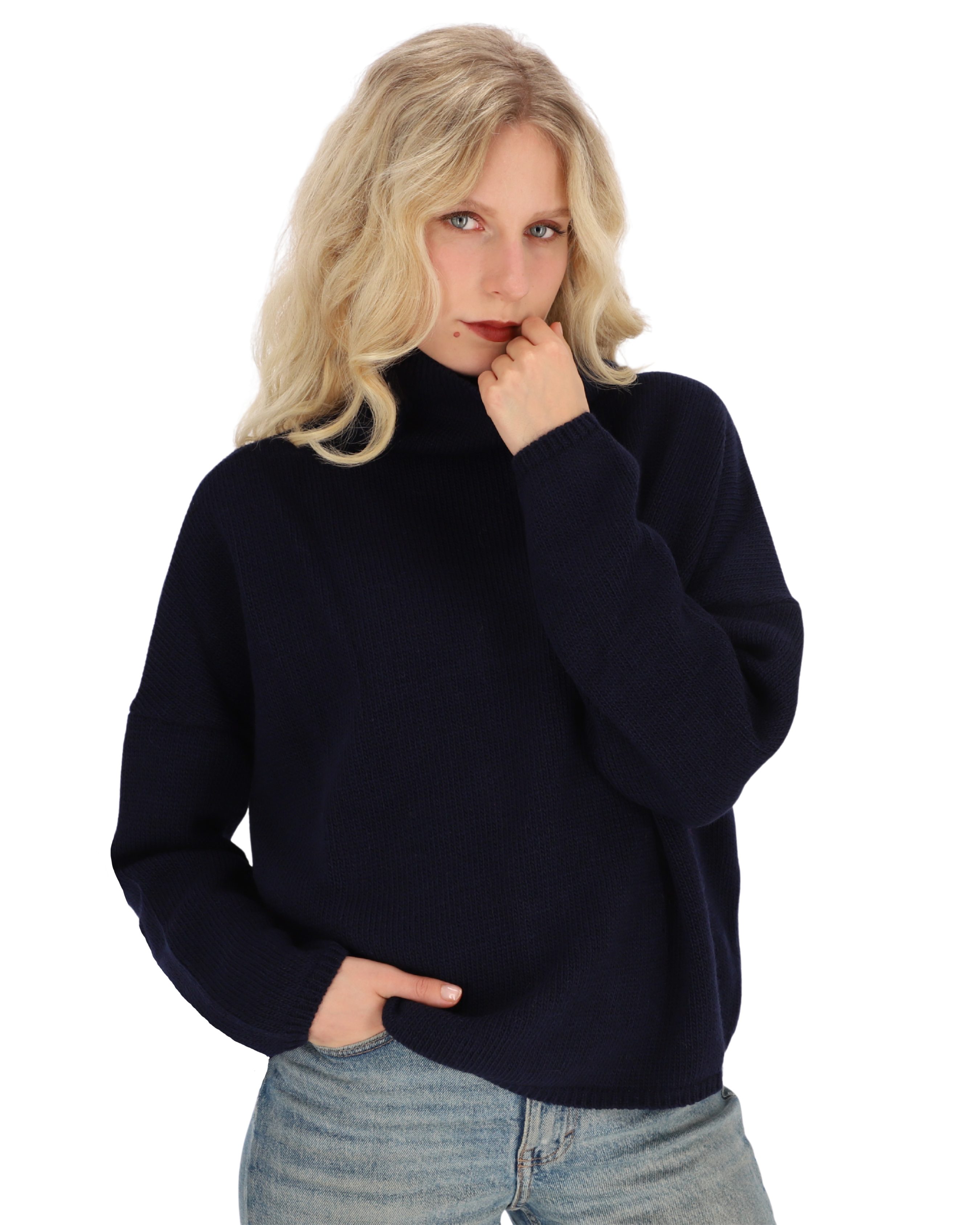 halsüberkopf Accessoires Strickpullover Rollkragenpullover mit Wolle