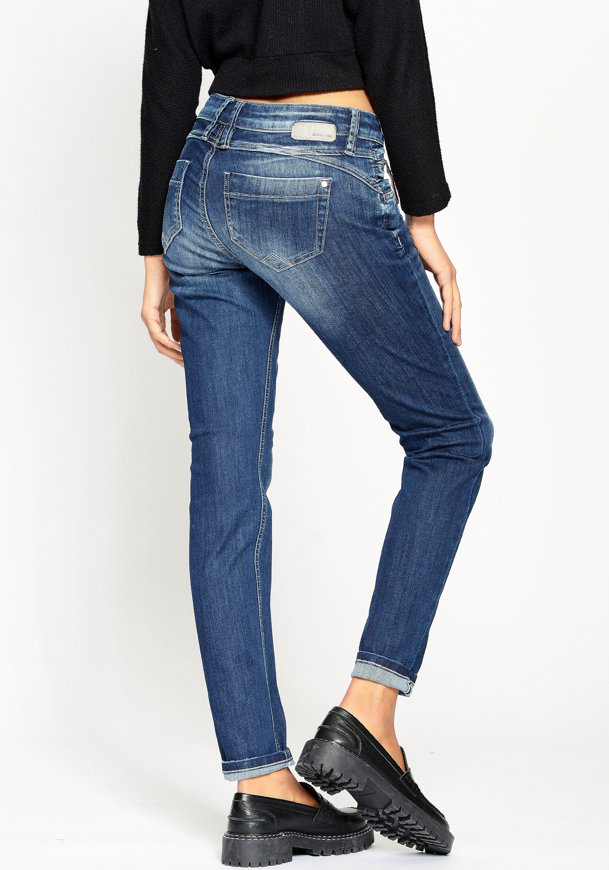 GANG Skinny-fit-Jeans der mit Zipper-Detail Coinpocket midbase an 94Nikita