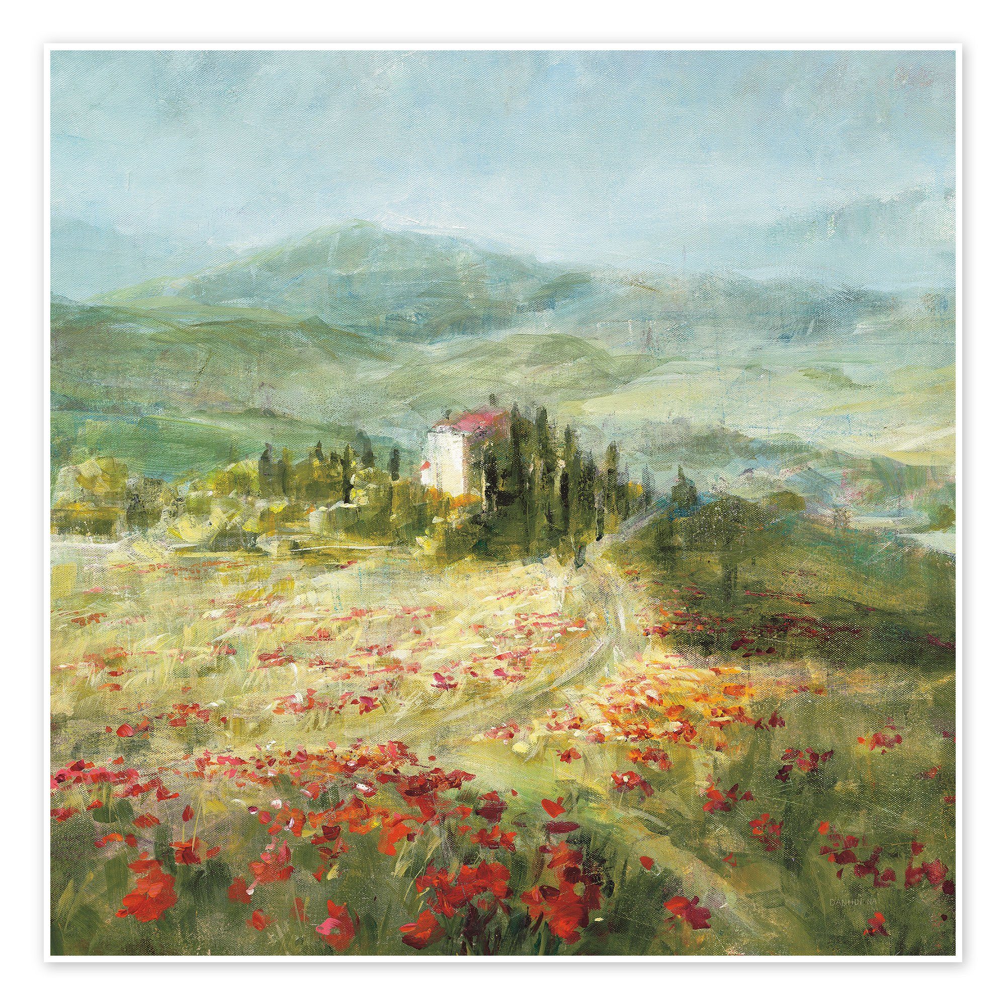 Posterlounge Poster Danhui Nai, Sommer in der Provence, Wohnzimmer Landhausstil Malerei