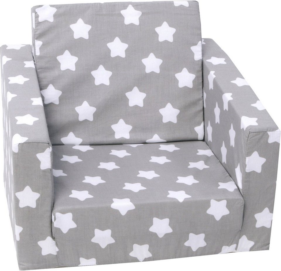Knorrtoys® Sofa Singlesofa Grey White Stars, für Kinder; Made in Europe