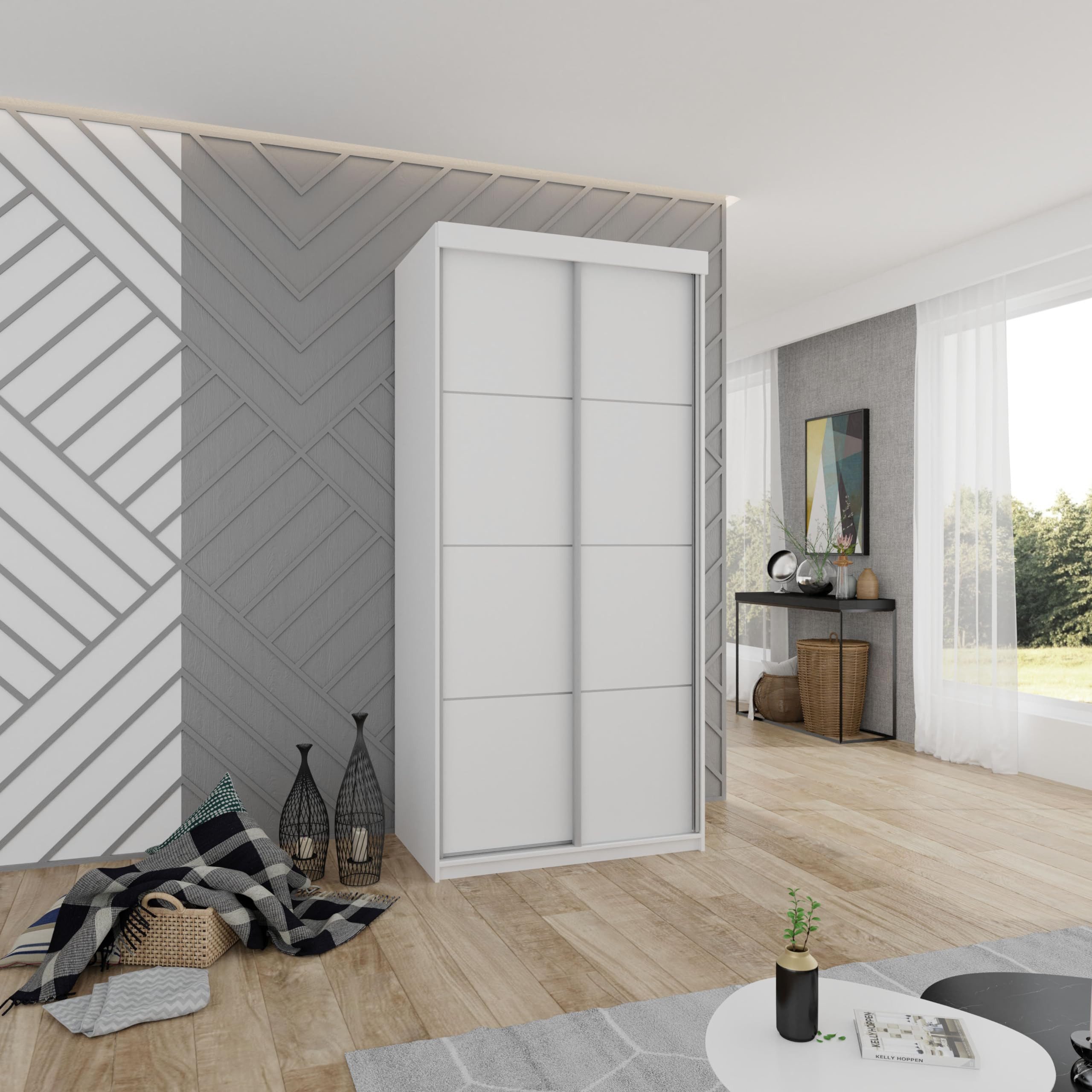 KIER FURNITURE Schwebetürenschrank Schrank Schlafzimmer TOP PLUS B-25, Klei günstig online kaufen