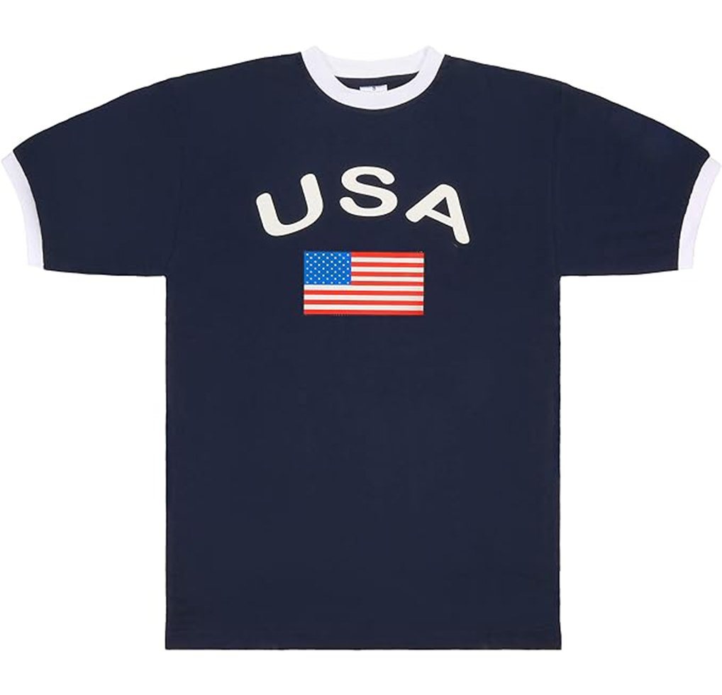 BRUBAKER T-Shirt USA - Retro Unisex Fan Shirt für Herren und Damen (1-tlg) Trikot