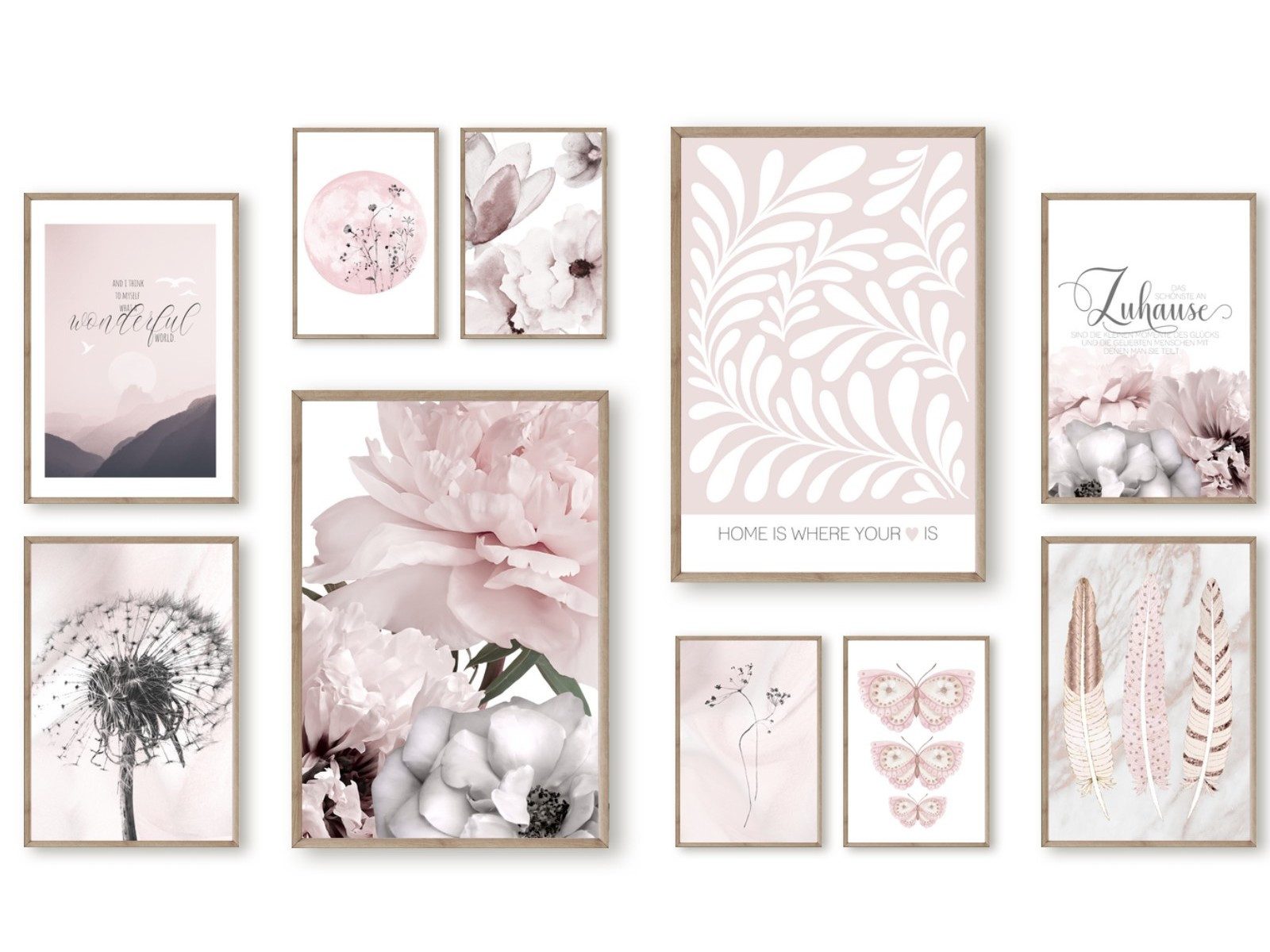 homestyleaccessoires Poster Bilderwand Bilder 10erSet DAS SCHÖNSTE AN