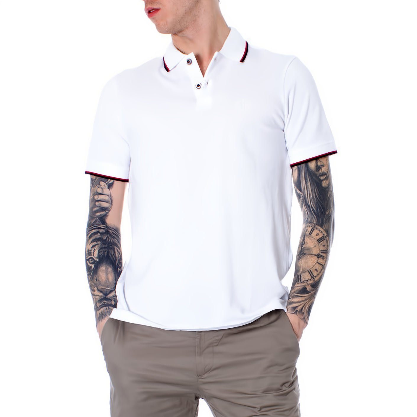 Mann Must-Have für ein Poloshirt stilbewussten EXCHANGE Poloshirt modische Herren jeden ARMANI Kurzarm