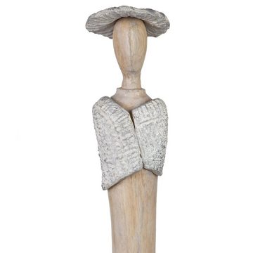 Moritz Skulptur Skulptur Große Frau Lady mit Hut C, Dekoobjekt Holz, Tischdeko, Fensterdeko, Wanddeko, Holzdeko