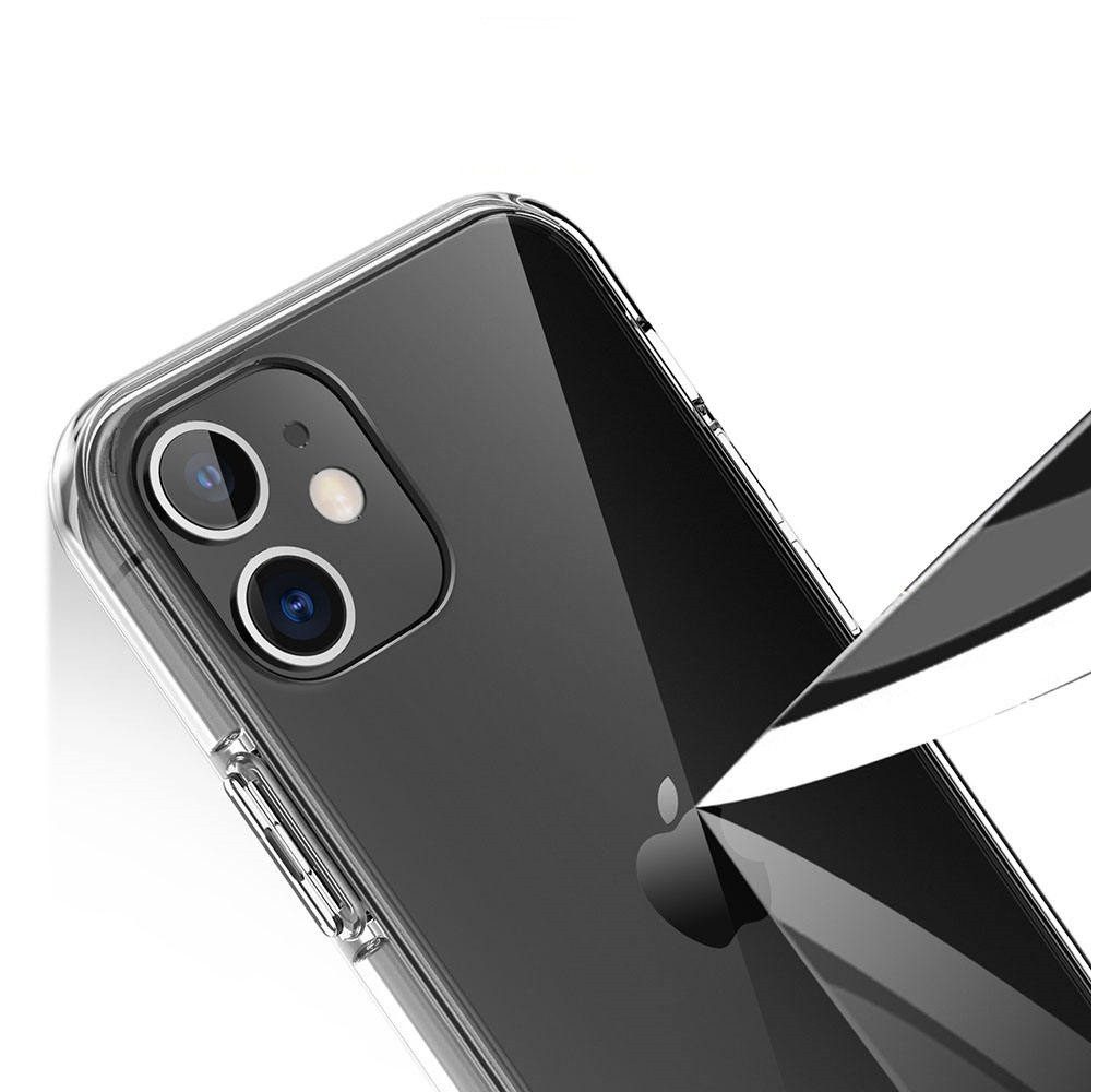OLi Handyhülle Klar Silikonhülle für iPhone 11 mit 10D Schutzglas Komplet deckend 6,10, Transparente Case mit Kamera Schutz Schutzglas von Rand bis zum Rand