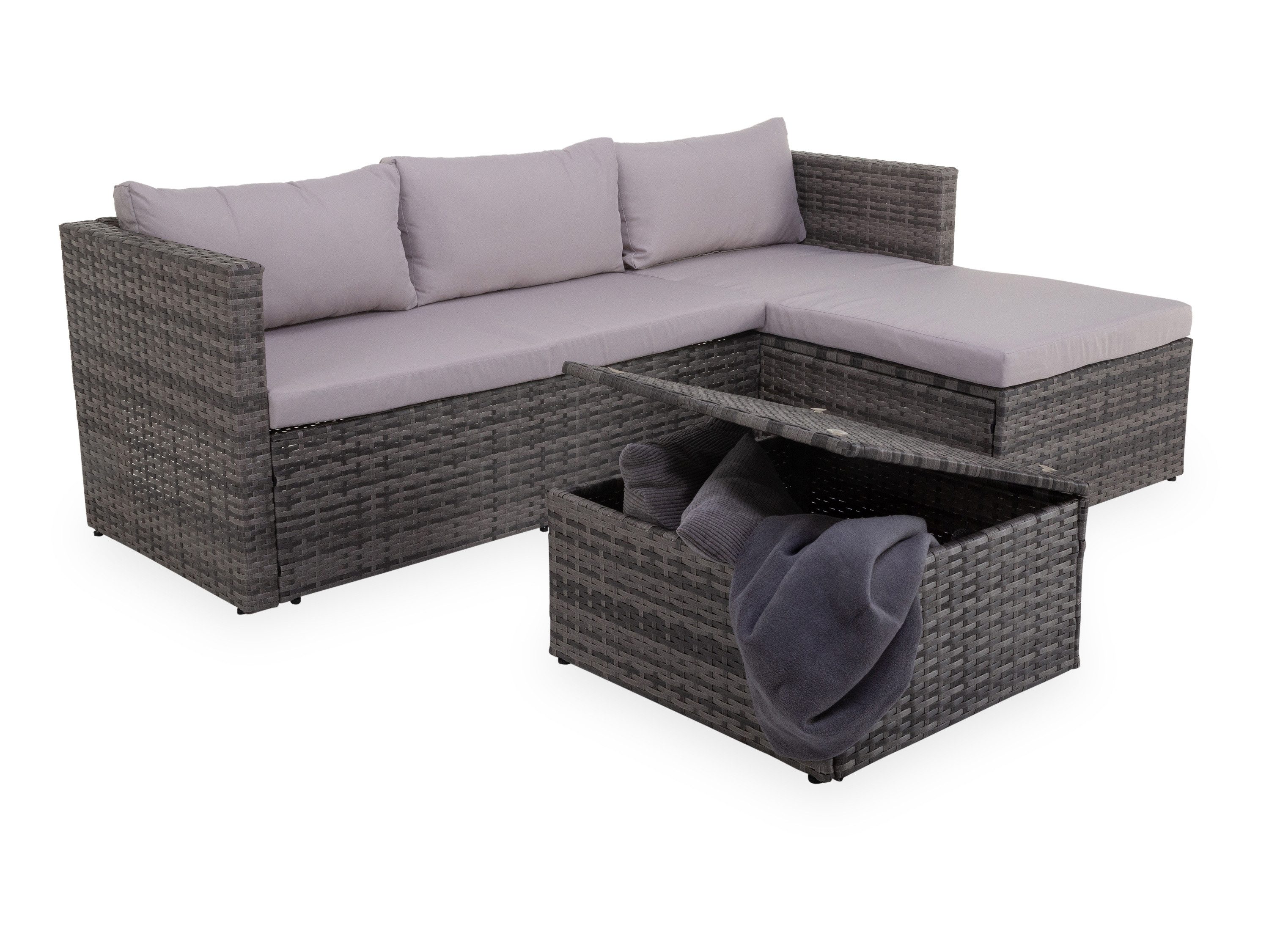 Outdoor Gartenlounge-Set Loungeecke outdoor LIMA BHT 194x62x129 cm bunt Garten-Sofa Loungesofa