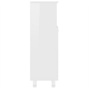 DOTMALL Seitenschrank Badezimmerschrank,Hochglanz-Weiß,30x30x95 cm, Holzwerkstoff