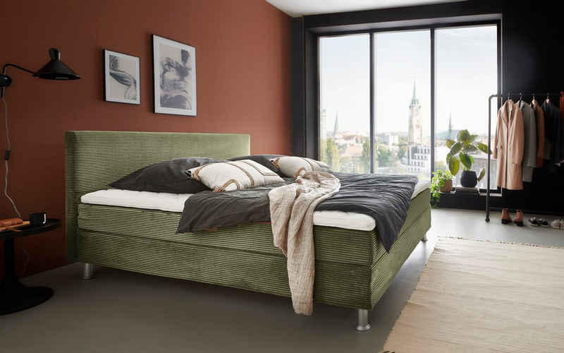 ATLANTIC home collection Boxbett Edison, inkl. Bonnellfederkern-Matratze und Topper