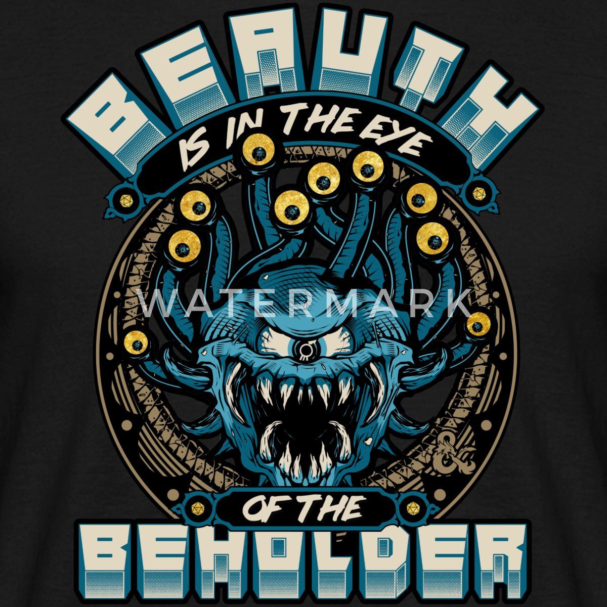 Spreadshirt T-Shirt Dungeons And Dragons Beauth Is In Eye Of Beholder Männer T-Shirt (1-tlg)