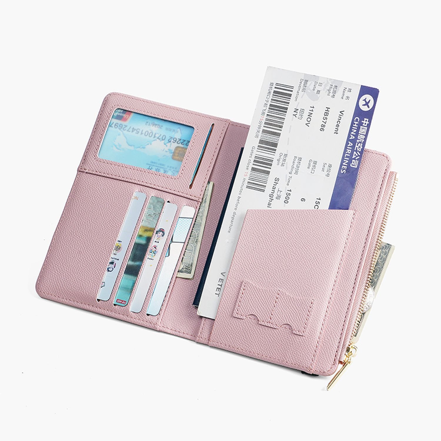 Cadorabo Kartenetui Mini Geldbeutel (1-tlg), Reisepasshülle Travel Wallet RFID Blocker Halter Tasche Kartenetui – Bild 4 von 5