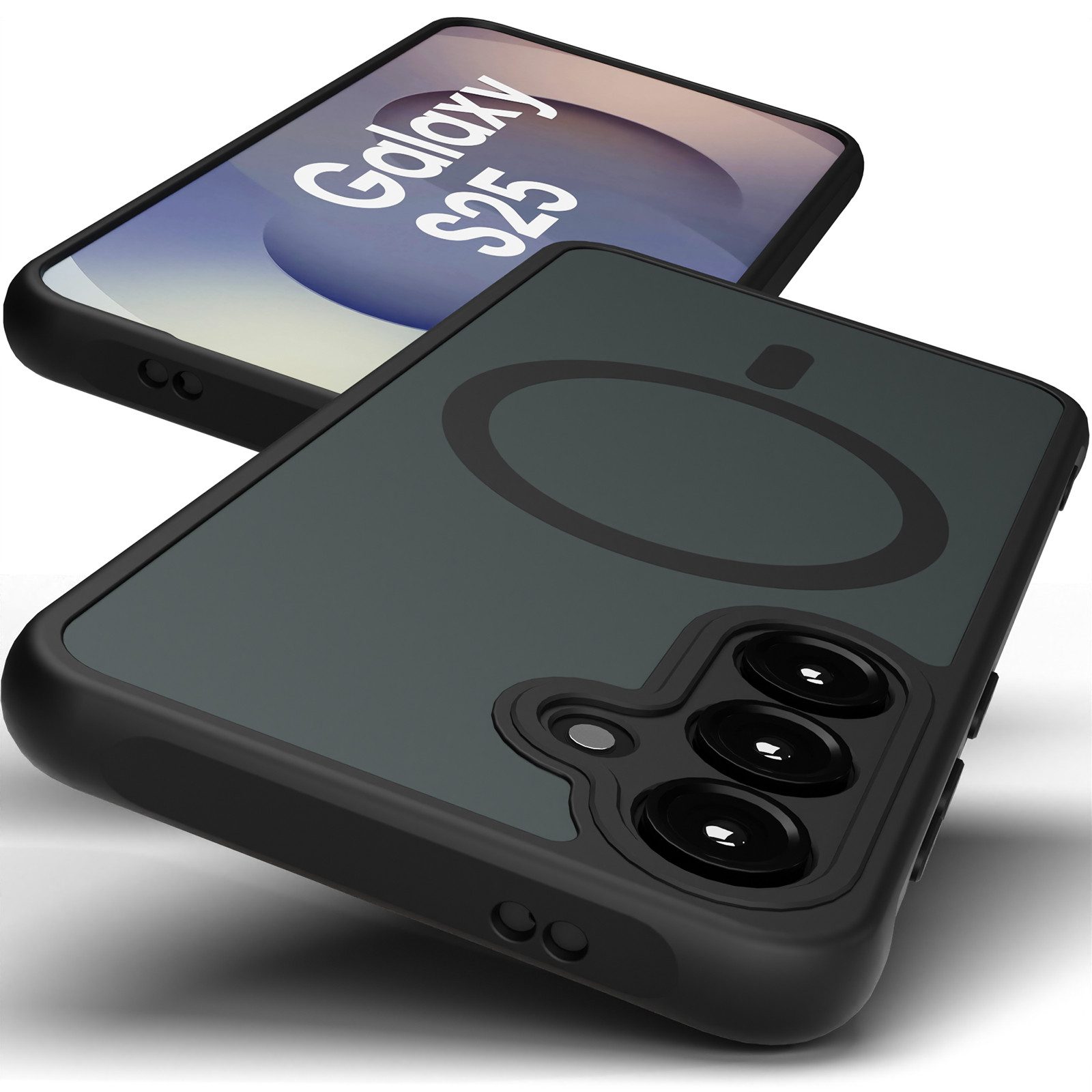GreenHec Handyhülle Hülle Samsung S26 S25 S24 S23 S22 + Ultra FE MagSafe Case Magnet Black, Schwarz Cover Magnetische Schutz HandyHülle für Galaxy Ultra Plus EDGE