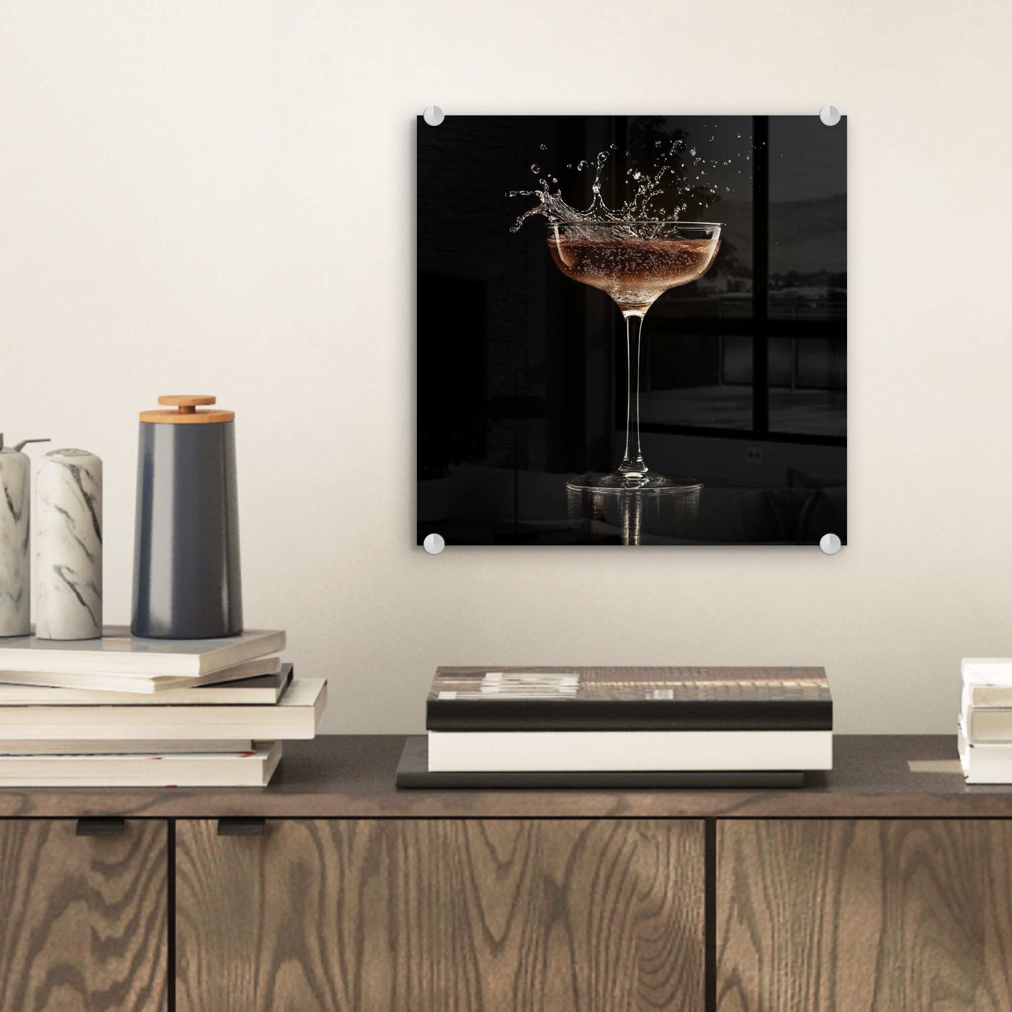 MuchoWow Acrylglasbild Cocktail - Schwarz - günstig online kaufen