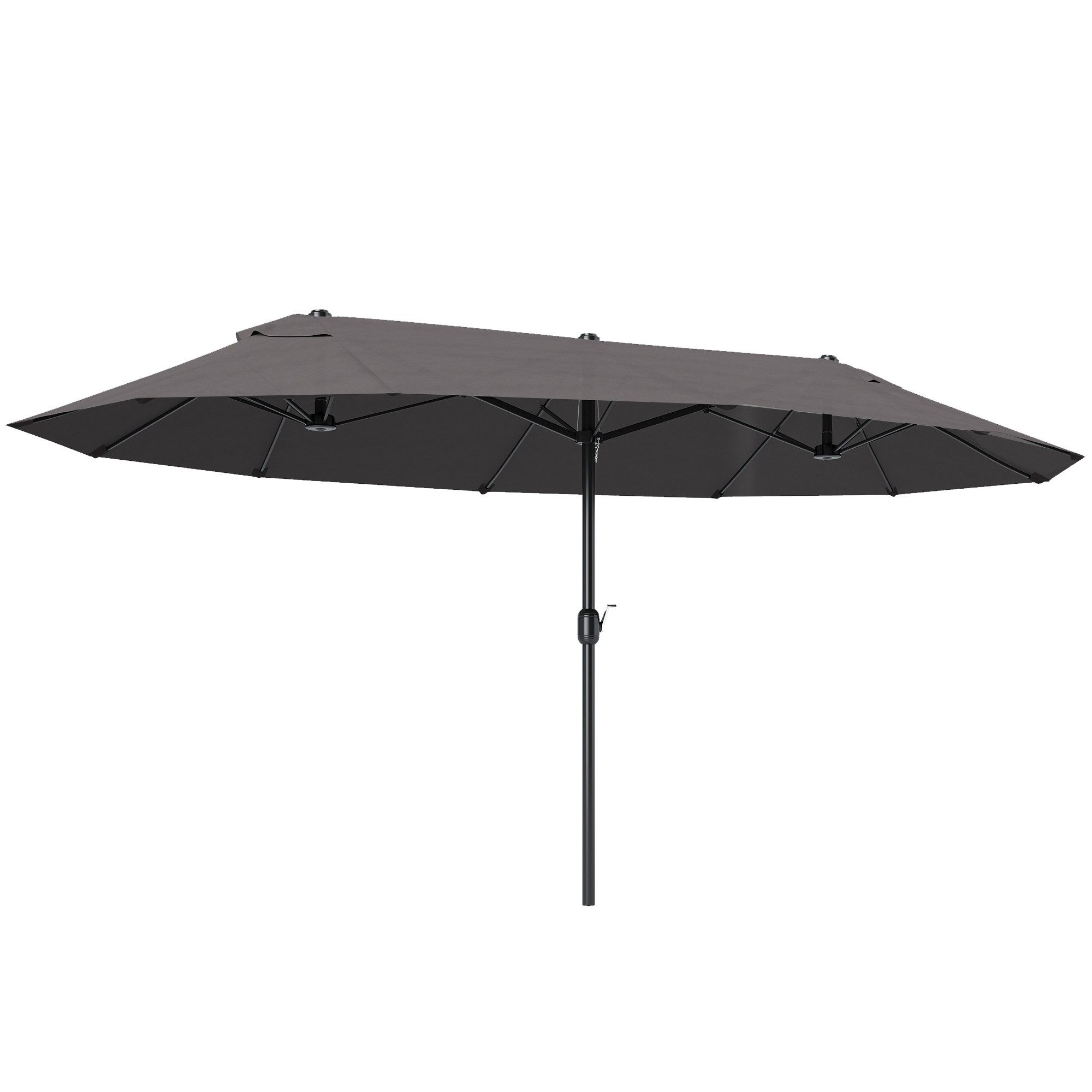 Outsunny Sonnenschirm Gartenschirm Terrassenschirm mit Handkurbel, LxB: 455 günstig online kaufen