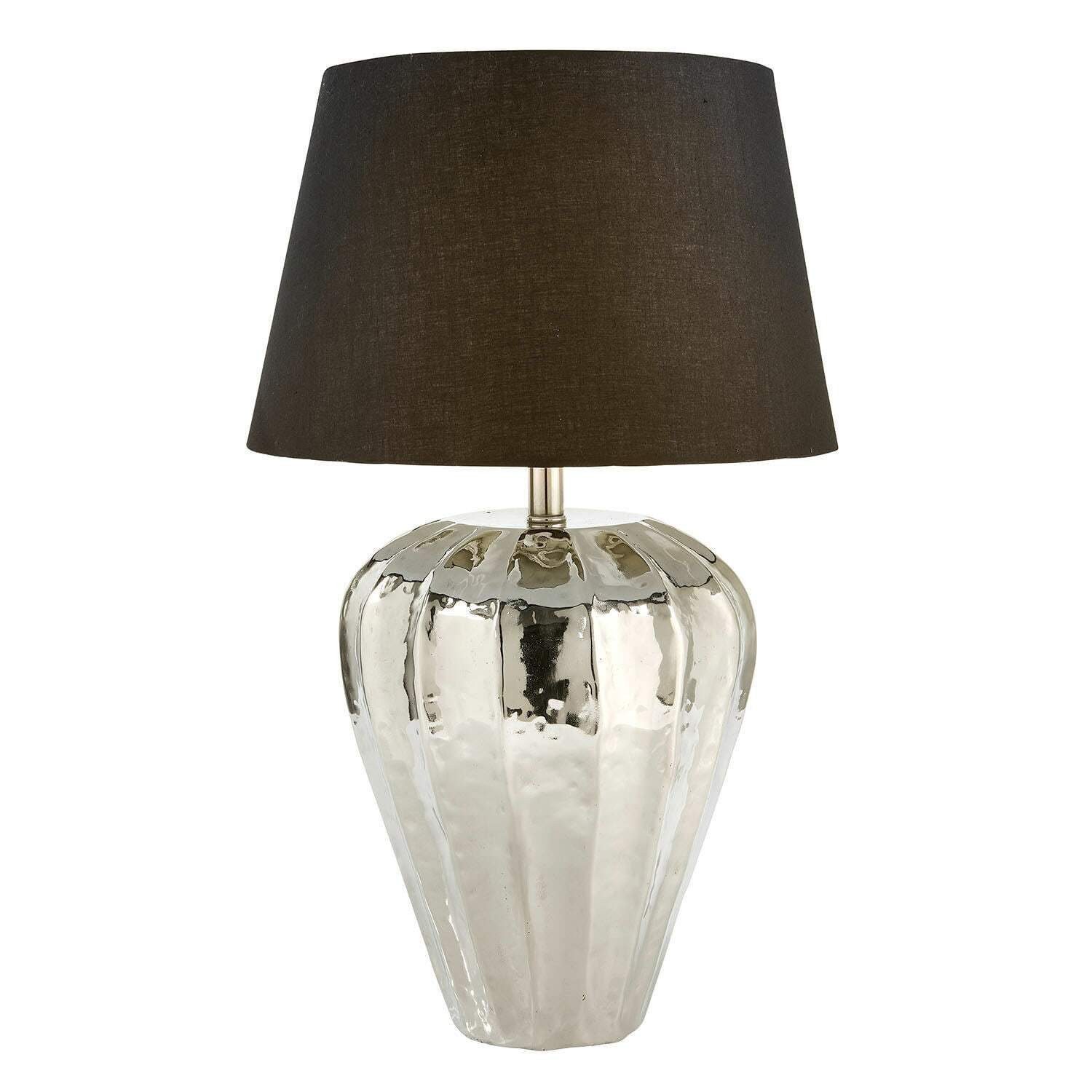 Mirabeau Tischleuchte Tischlampe Zephyrton silber/schwarz günstig online kaufen