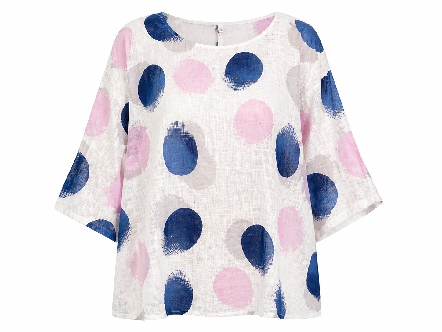 ITALY VIBES Kurzarmbluse - Halbarmshirt - lockere Bluse - Schlupfbluse - Shirtbluse - ITALY VIB ONE SIZE / passend für Größe M - XXL