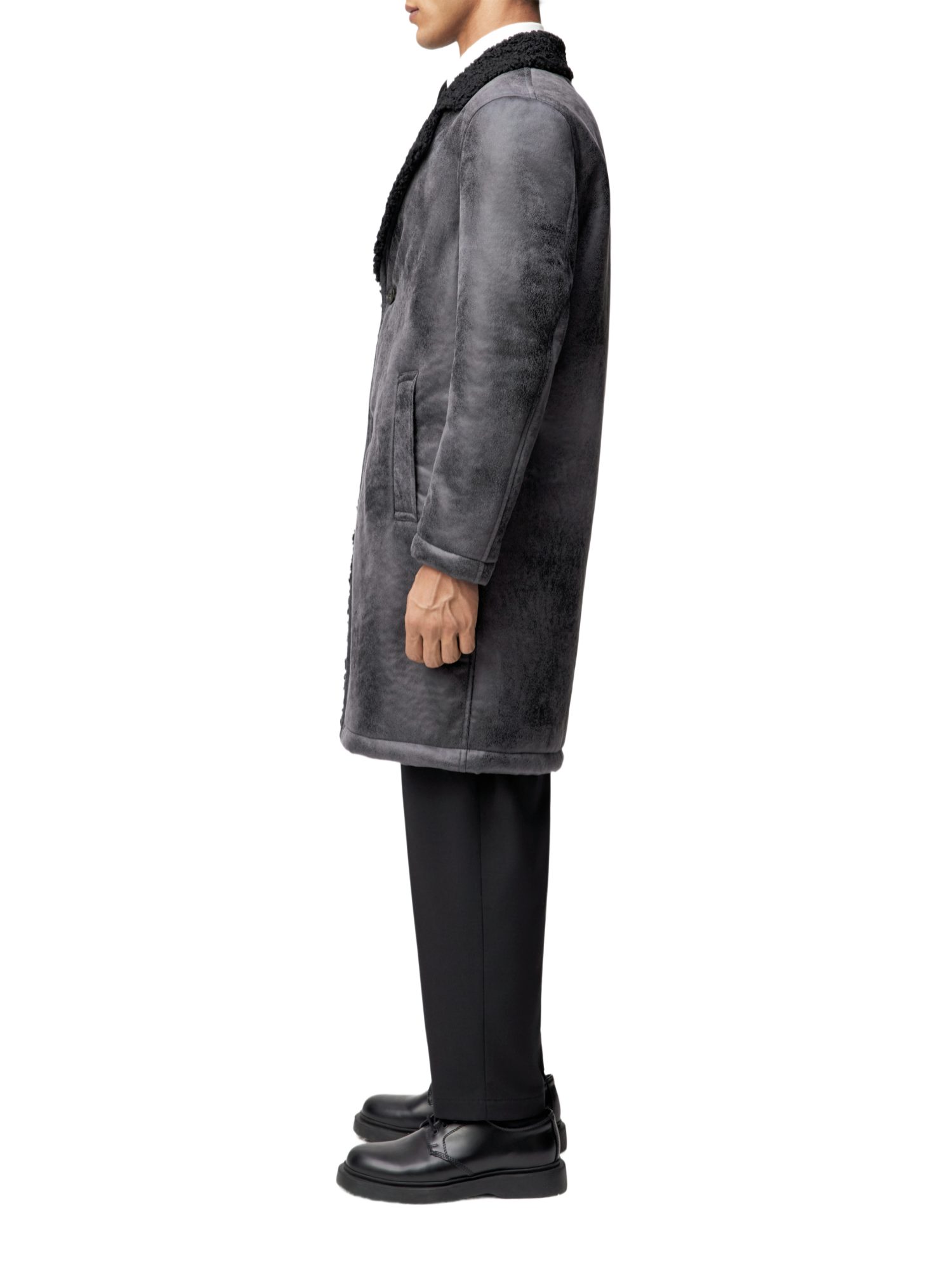 Drykorn Langmantel schwarz,Outdoor,Polyester,Unifarben,Reverskragen,Lang,Regular Fit
