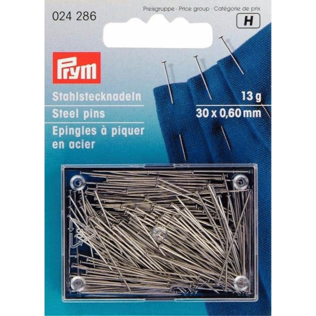 Stricknadeln Stecknadeln 0,60x30 mm silberfarbig 200 St