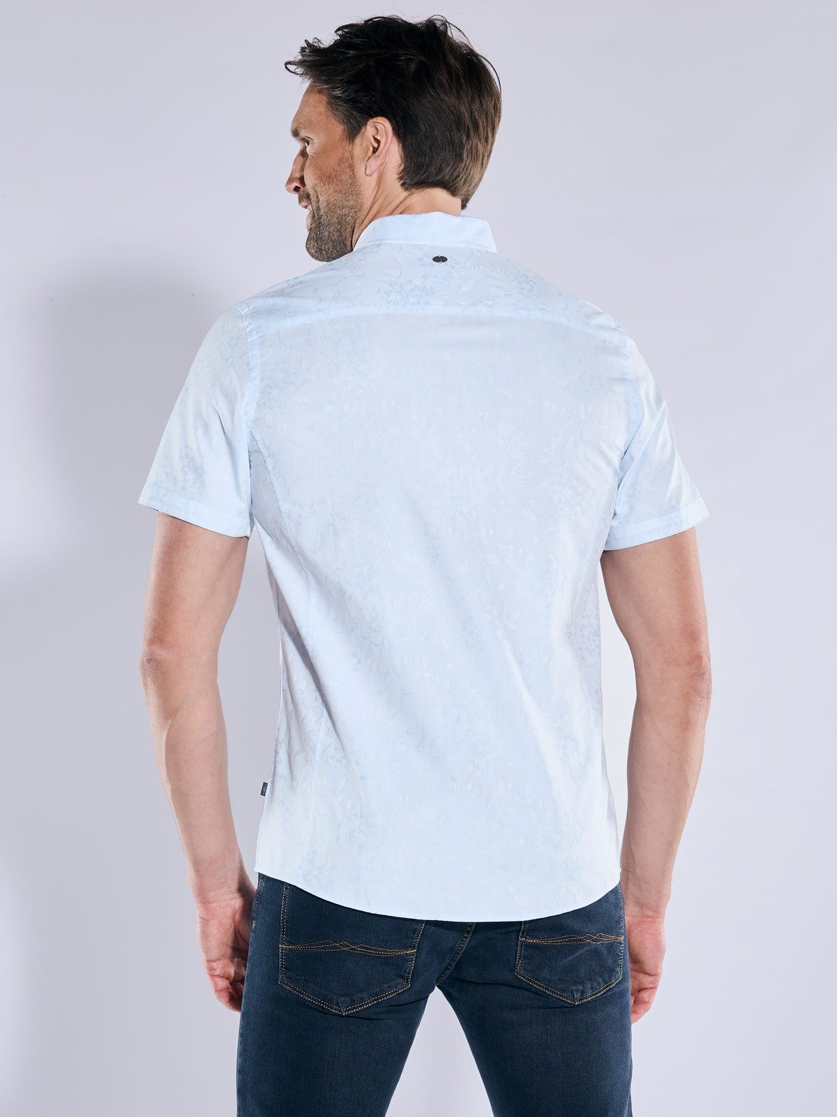 Engbers Kurzarmhemd Herren Kurzarm-Hemd "My Favorite", Hellblau